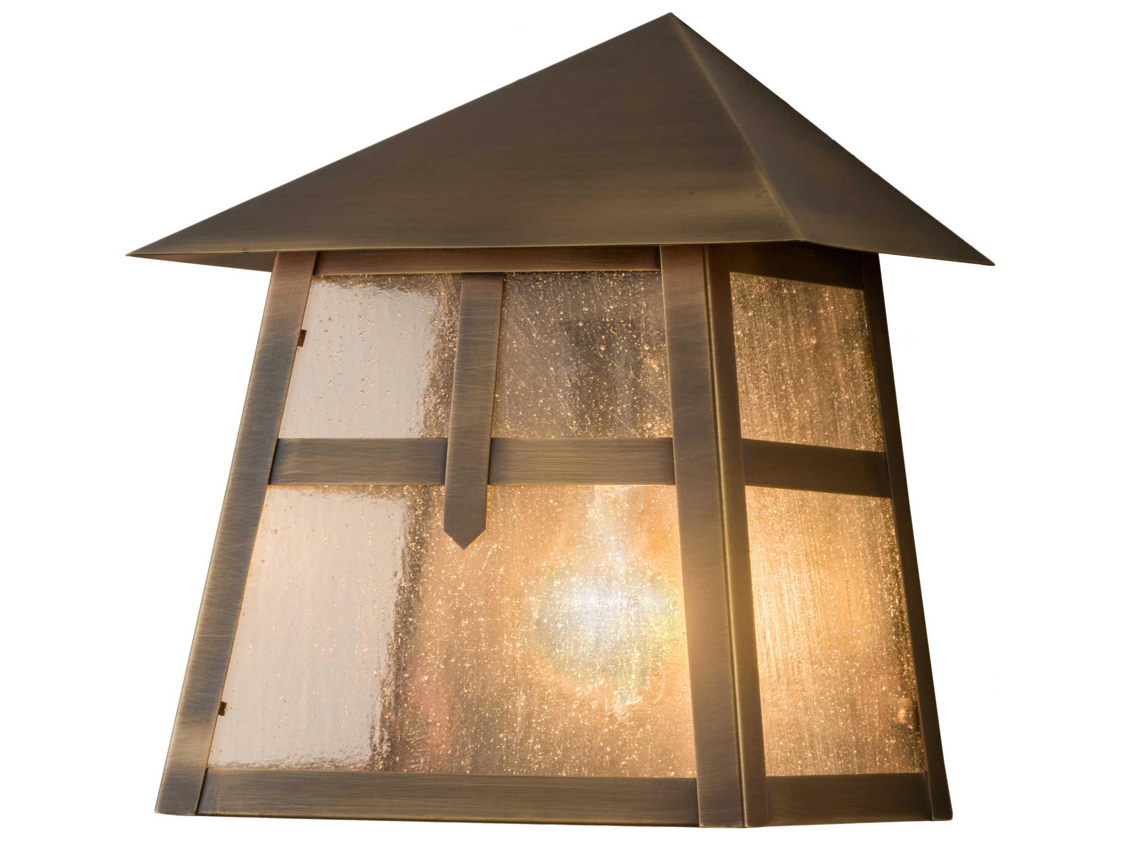 Stillwater Cross Mission 1-Light Brown Glass Wall Sconce