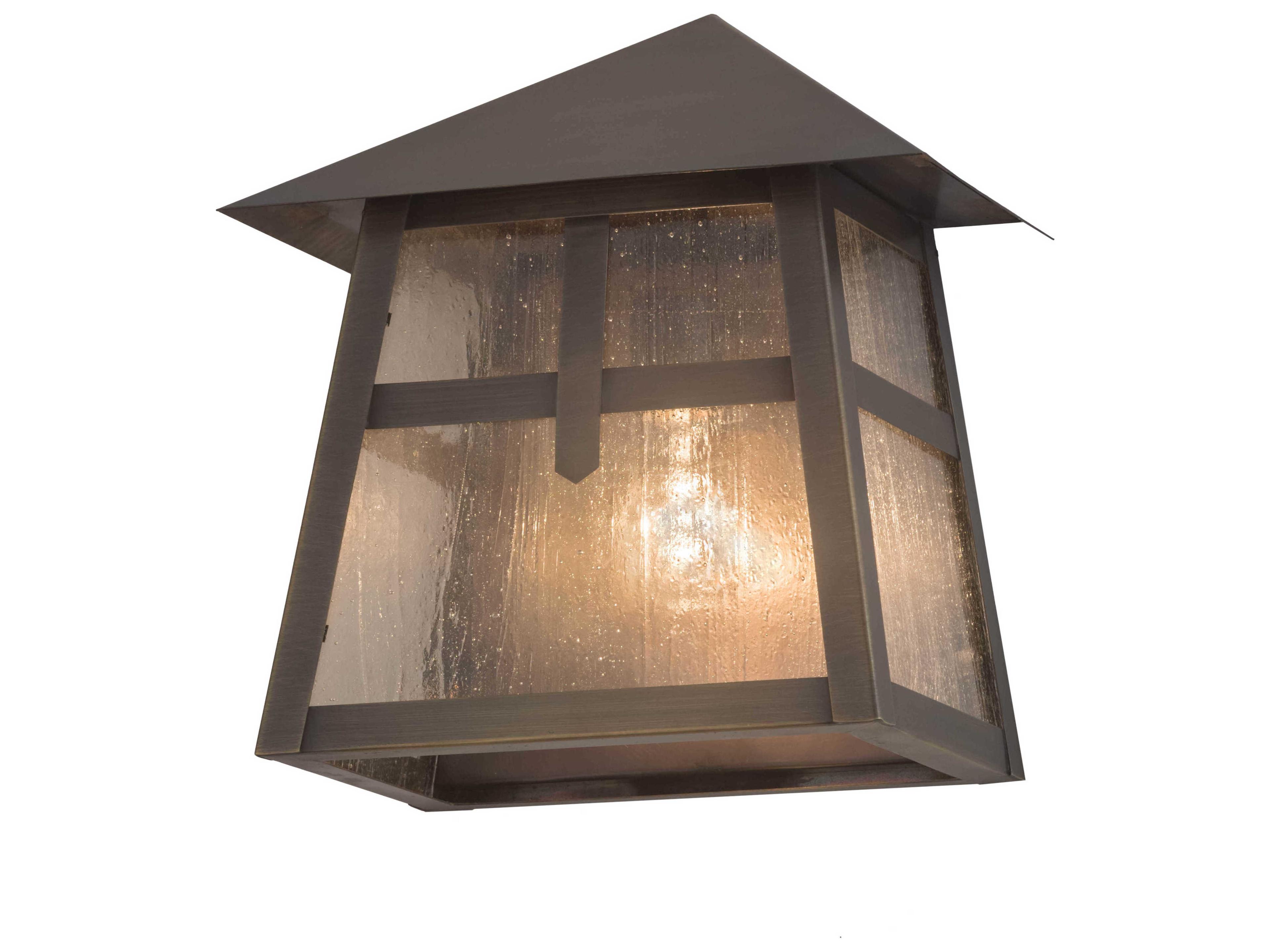 Stillwater Cross Mission 1-Light Brown Glass Wall Sconce