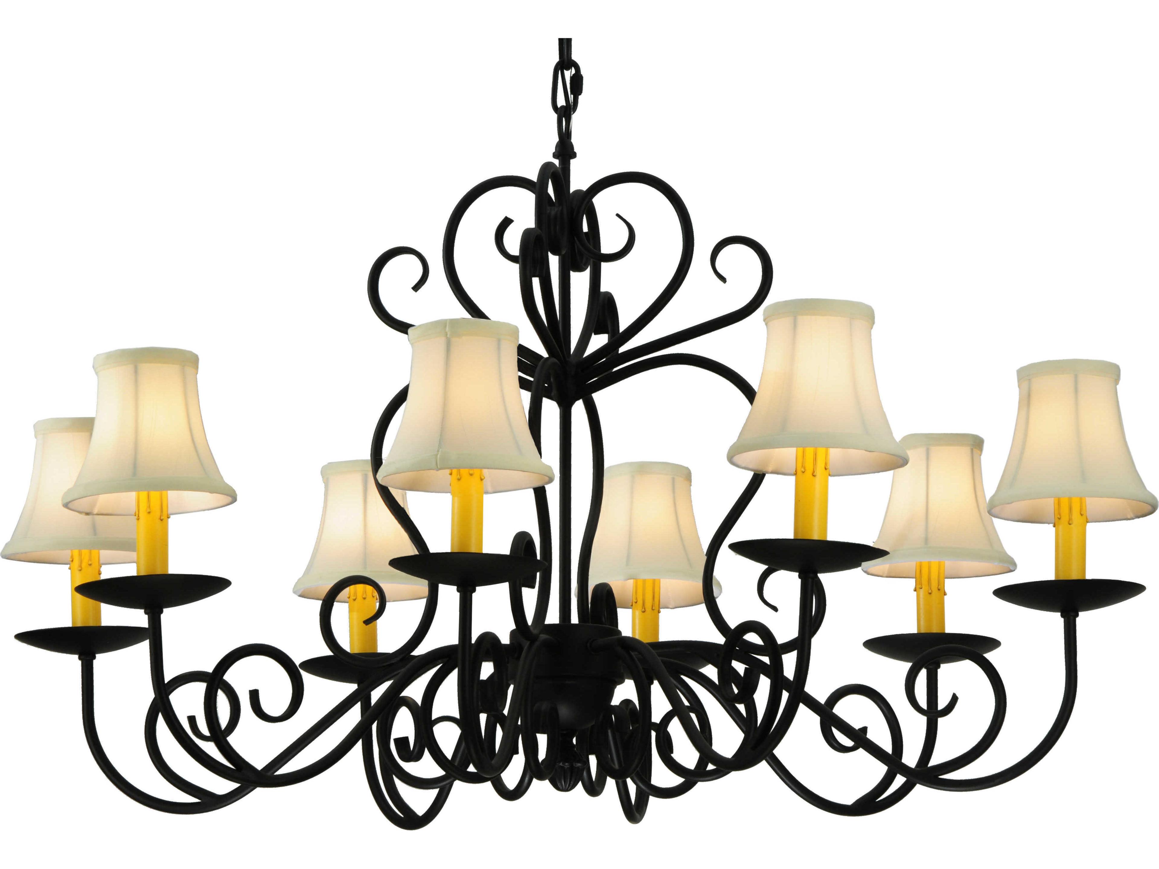 Victorian 8-Light Black Empire Chandelier