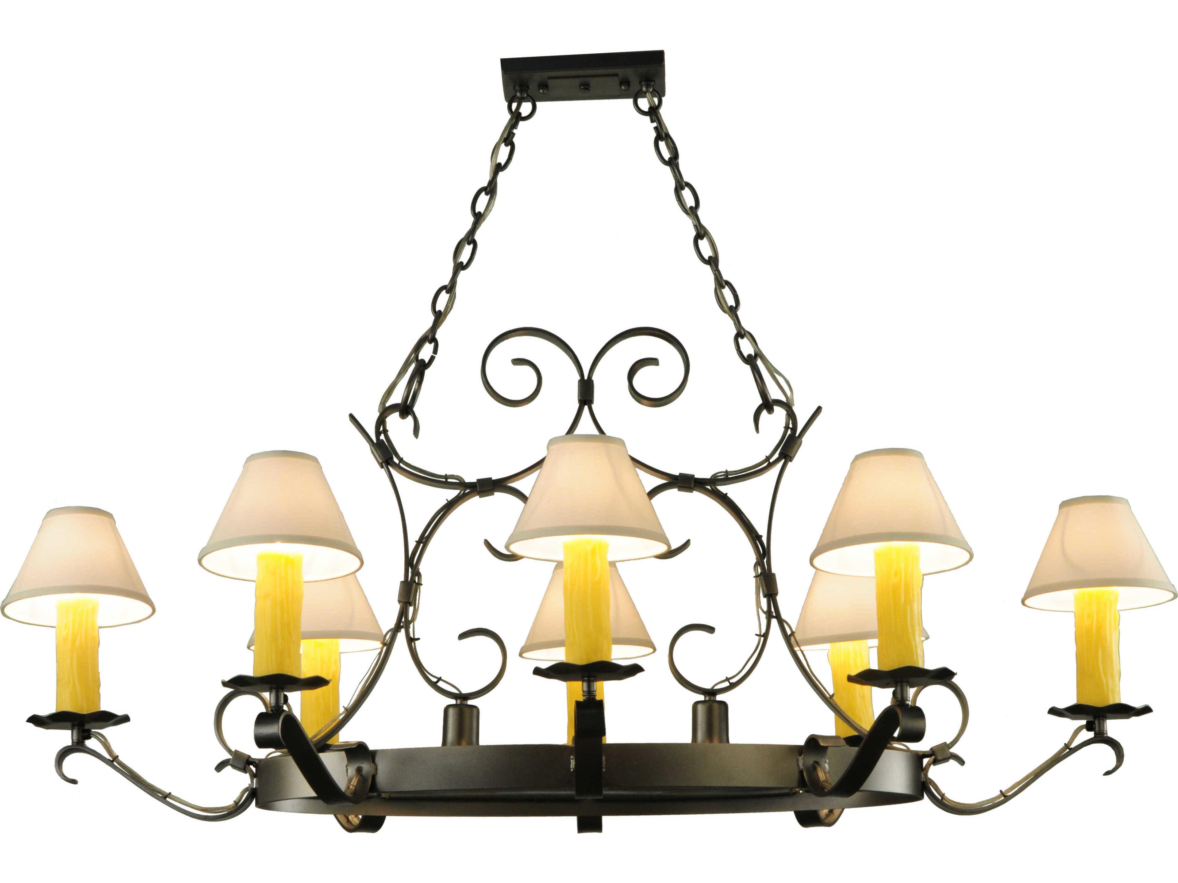 Victorian 8-Light Brass Empire Chandelier