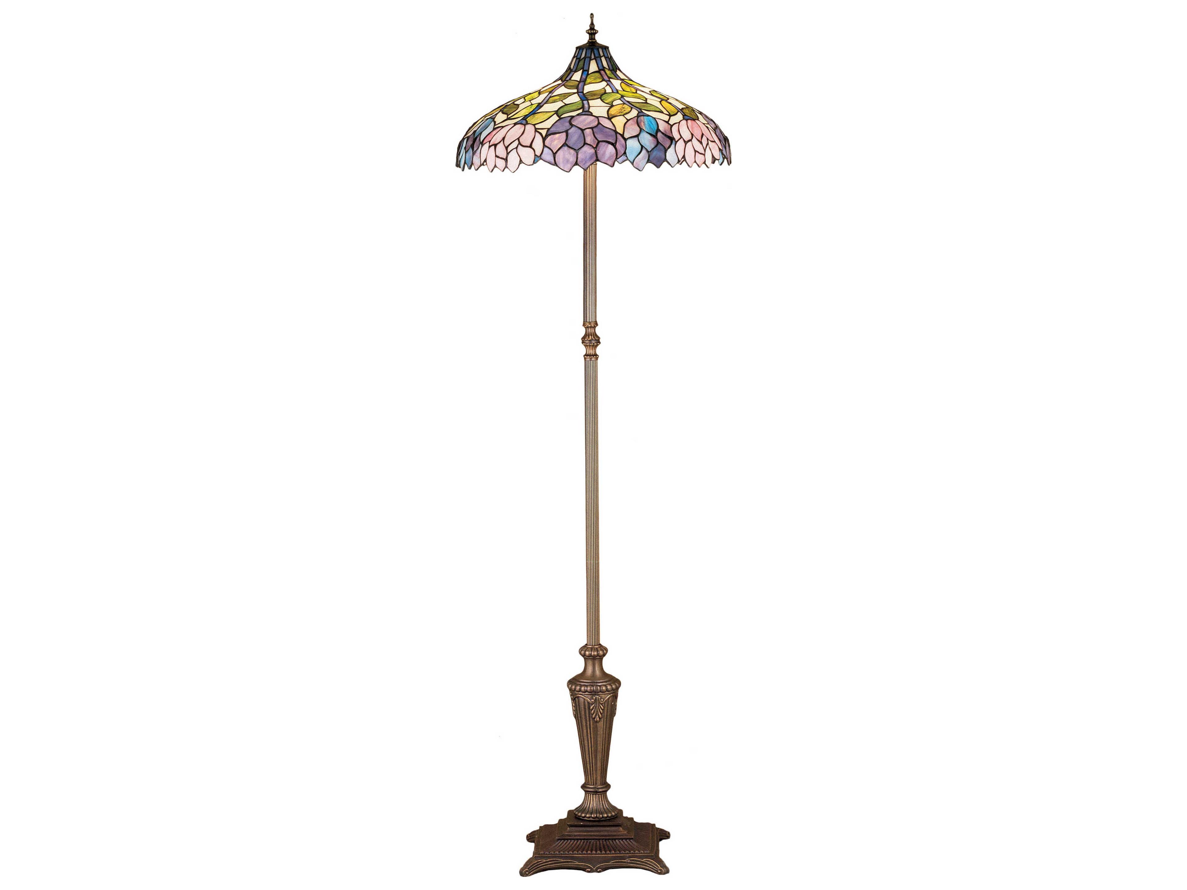 Wisteria Brown Tiffany Floor Lamp