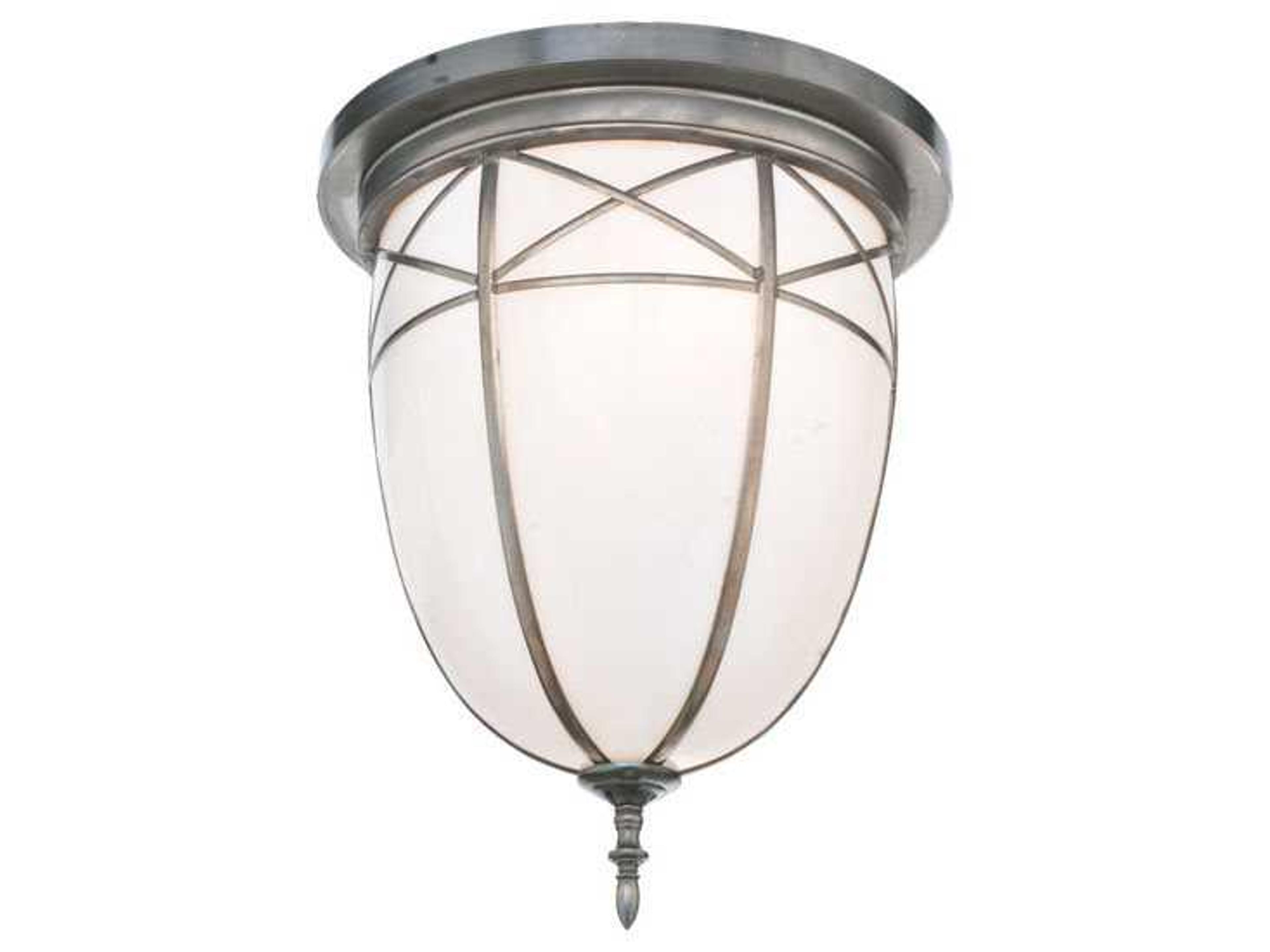 Victorian 2-Light Gray Geometric Flush Mount