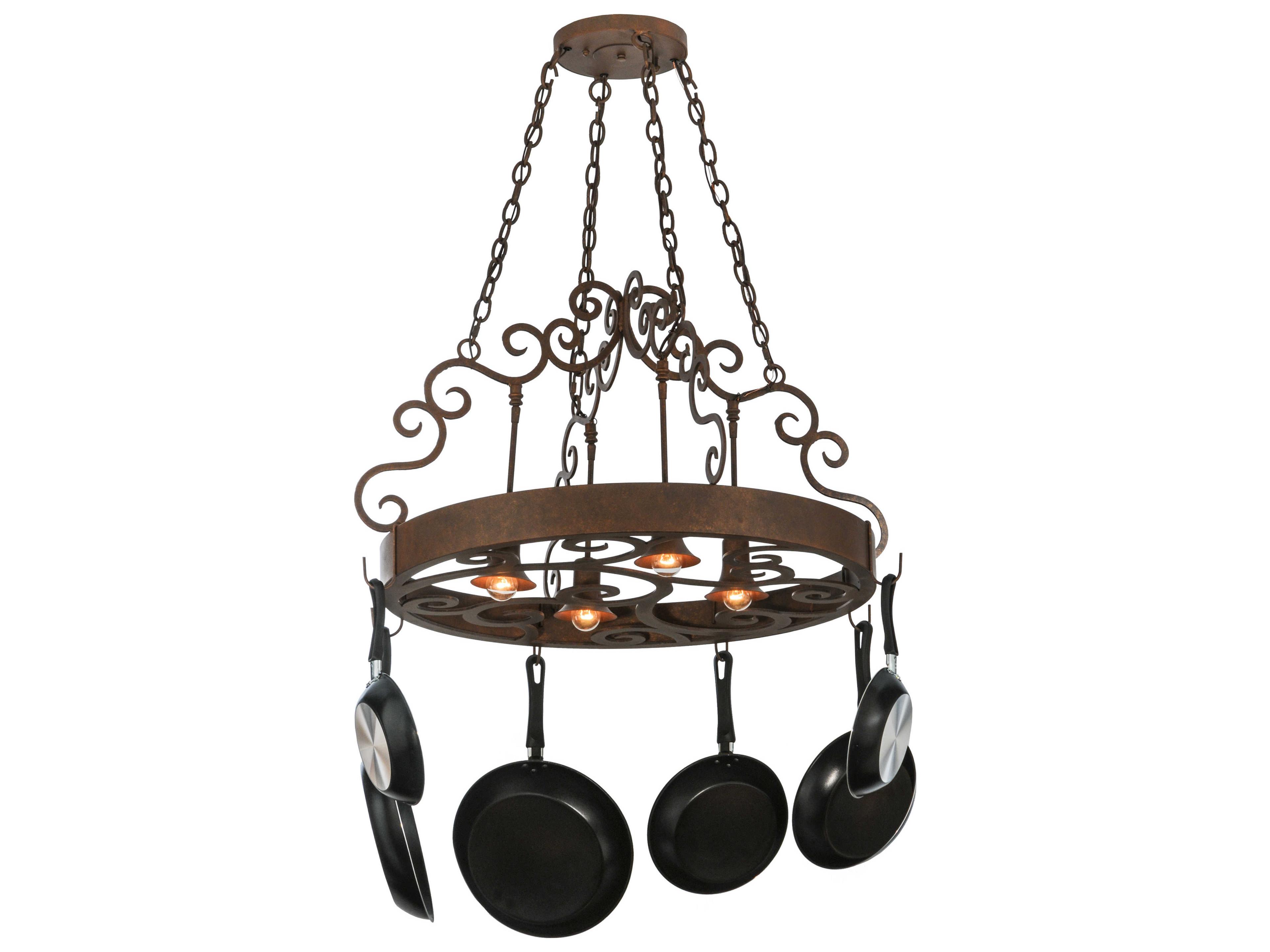 Dior 4-light Island Light with Pot Rack