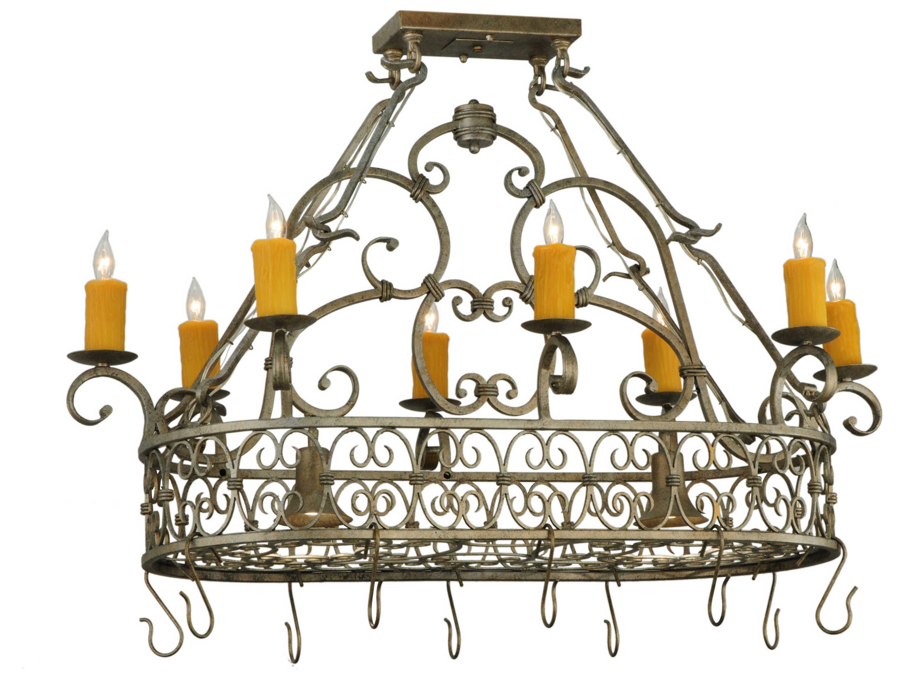 Victorian 6-Light Brass Island Pendant