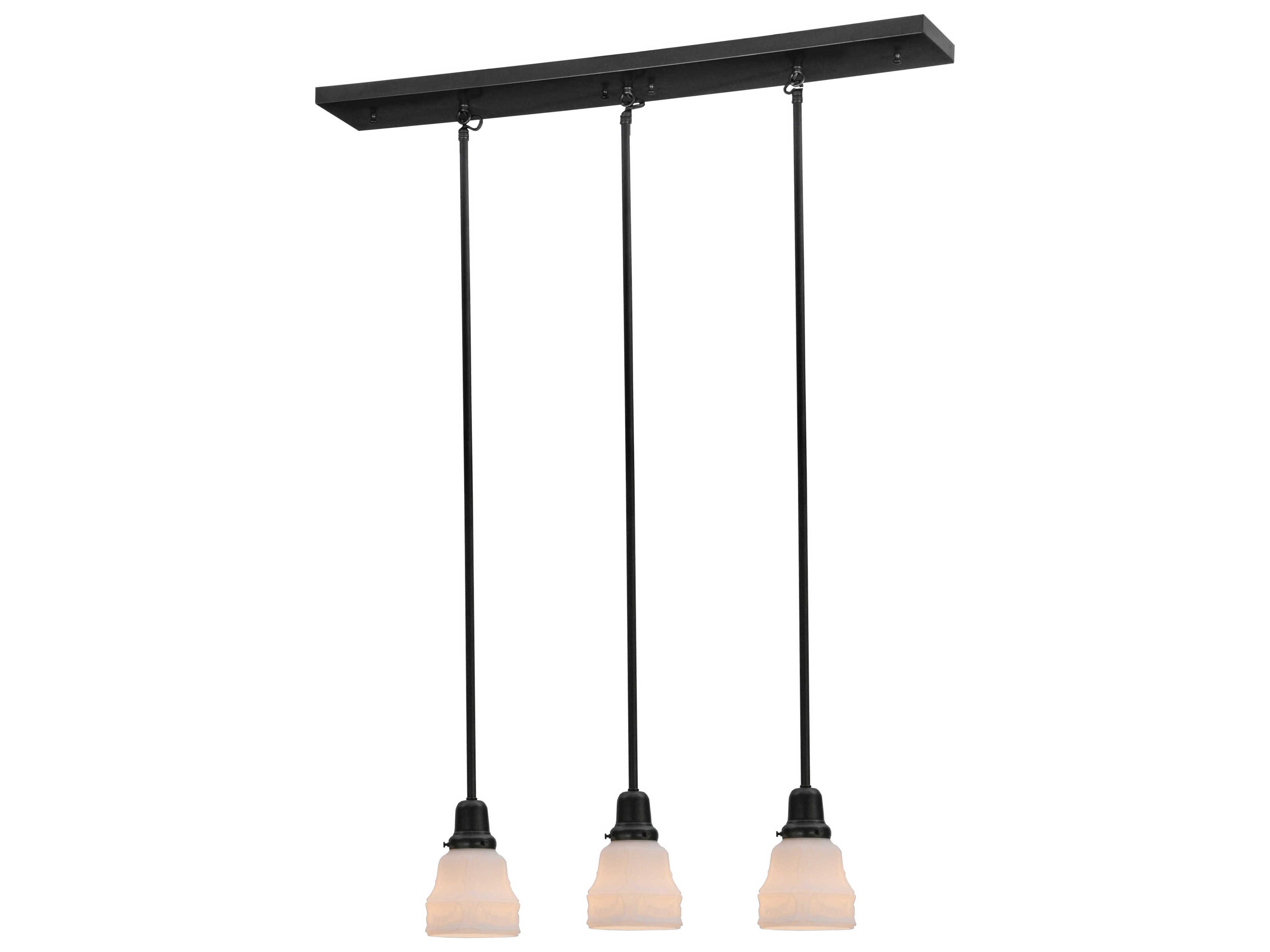 Victorian 3-Light Brown Bell Island Pendant