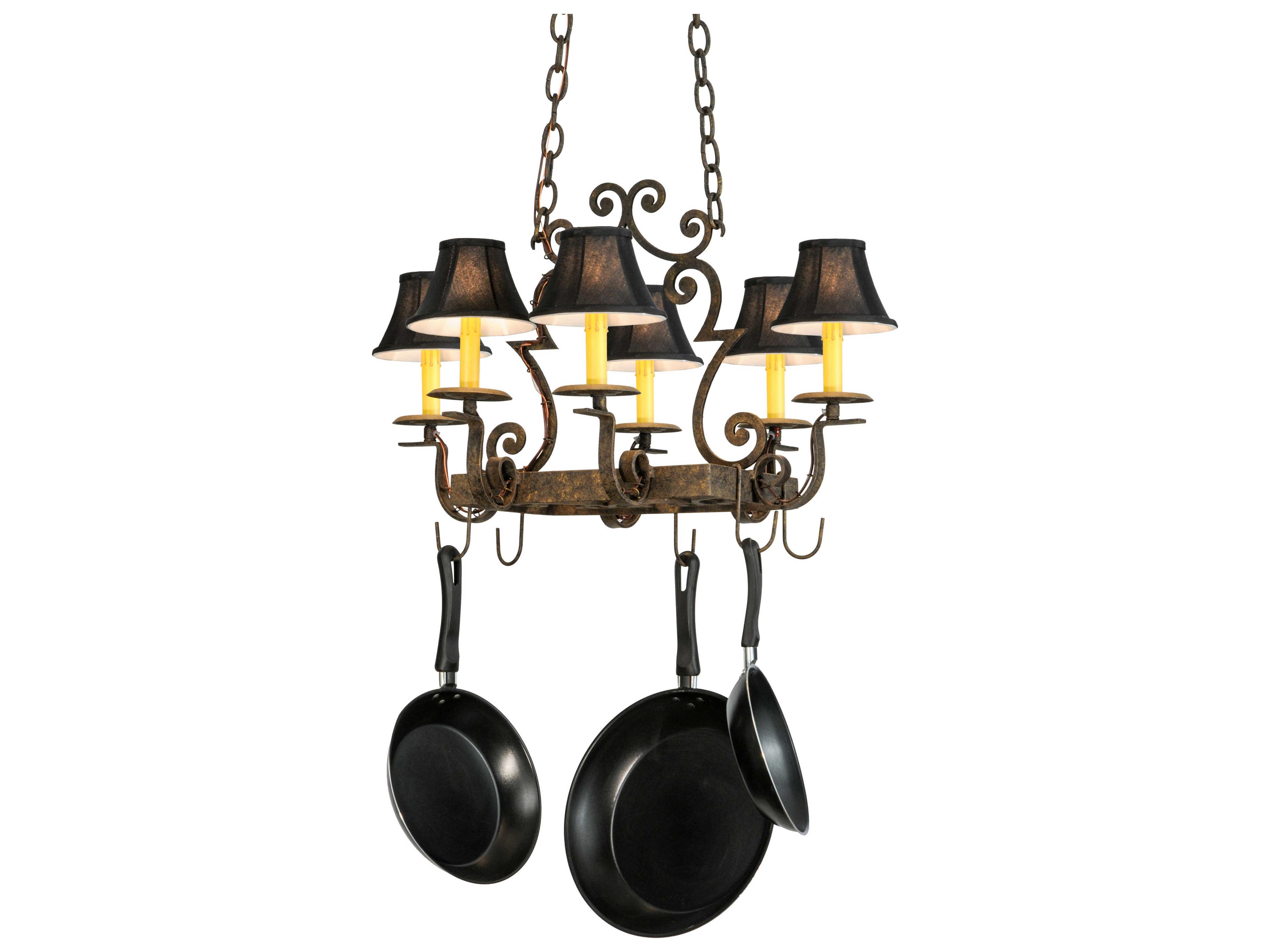 Victorian 6-Light Bronze Empire Island Pendant