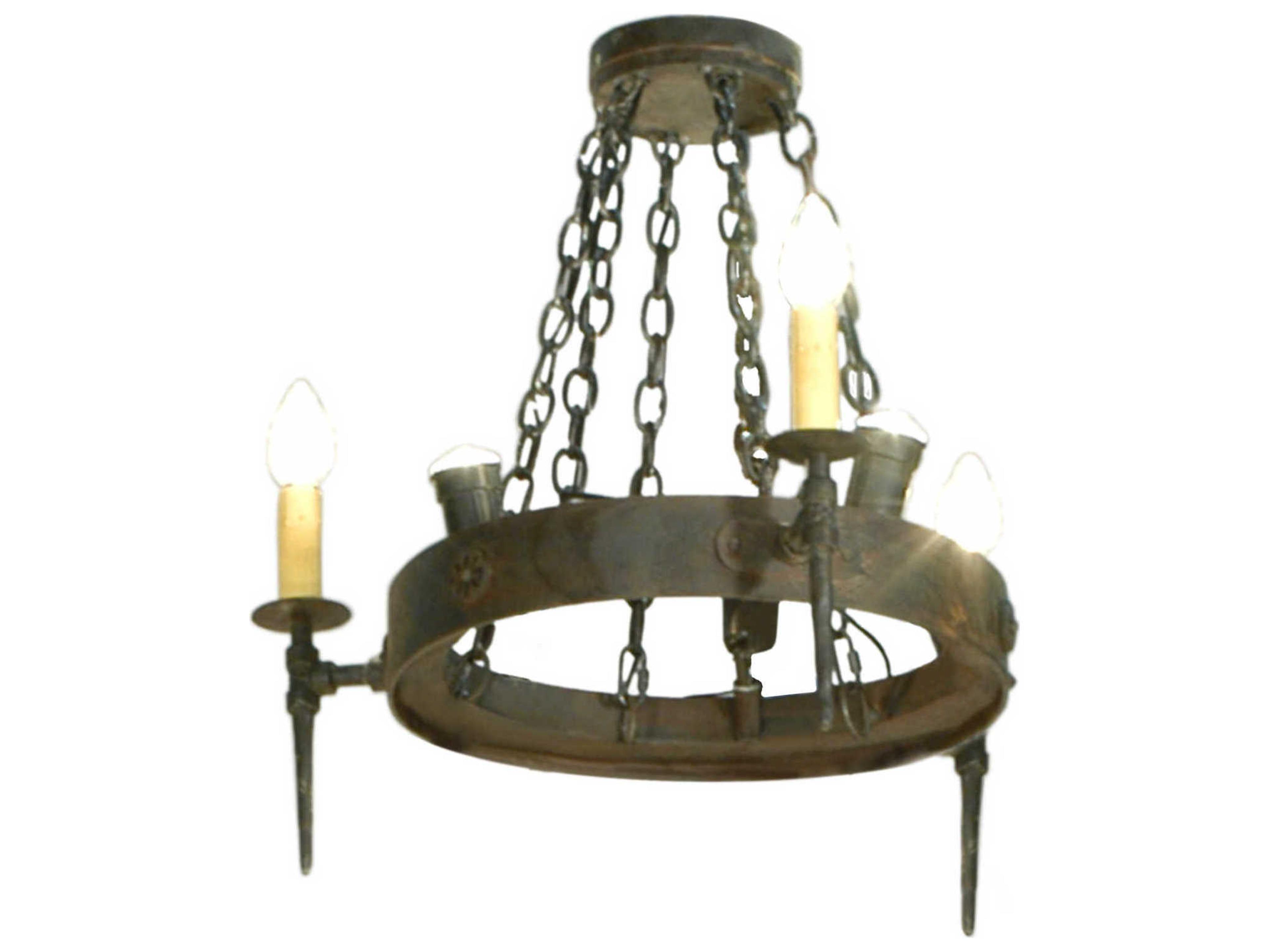 Warwick 3-Light Black Round Chandelier