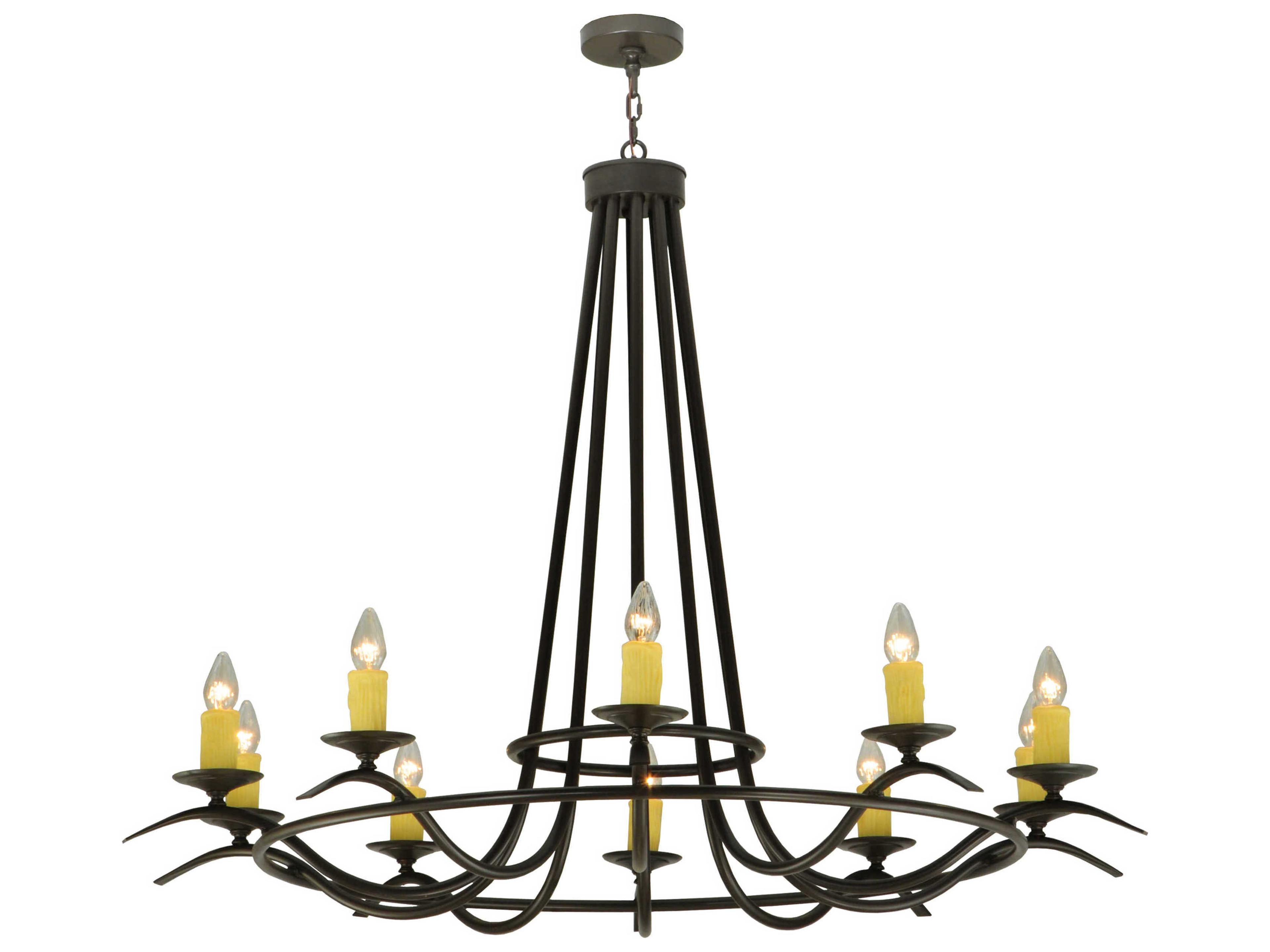 Octavia 1-Light Black Candelabra Chandelier