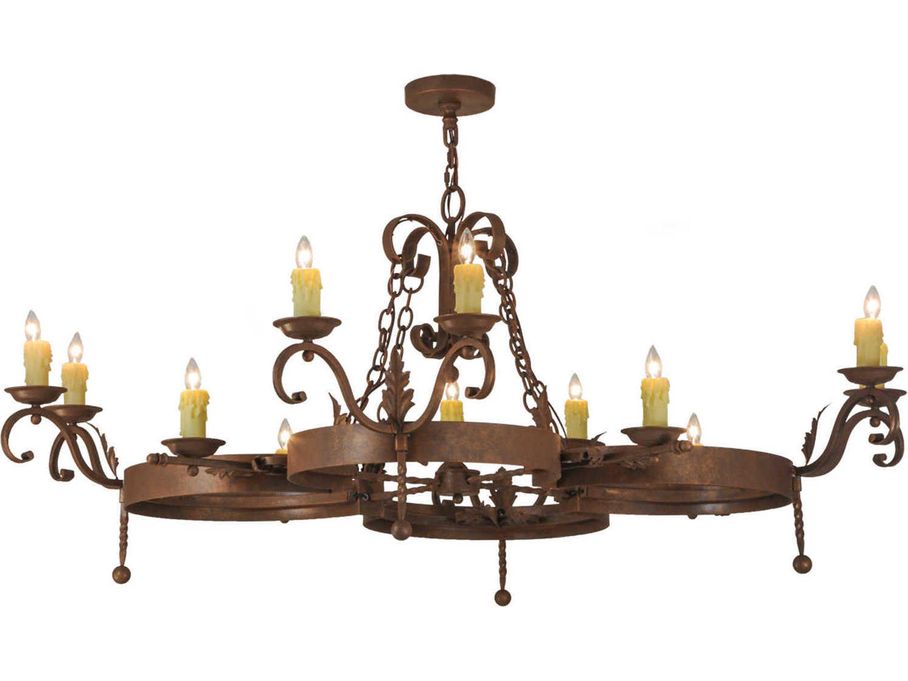 Andorra 12-Light Red Candelabra Chandelier