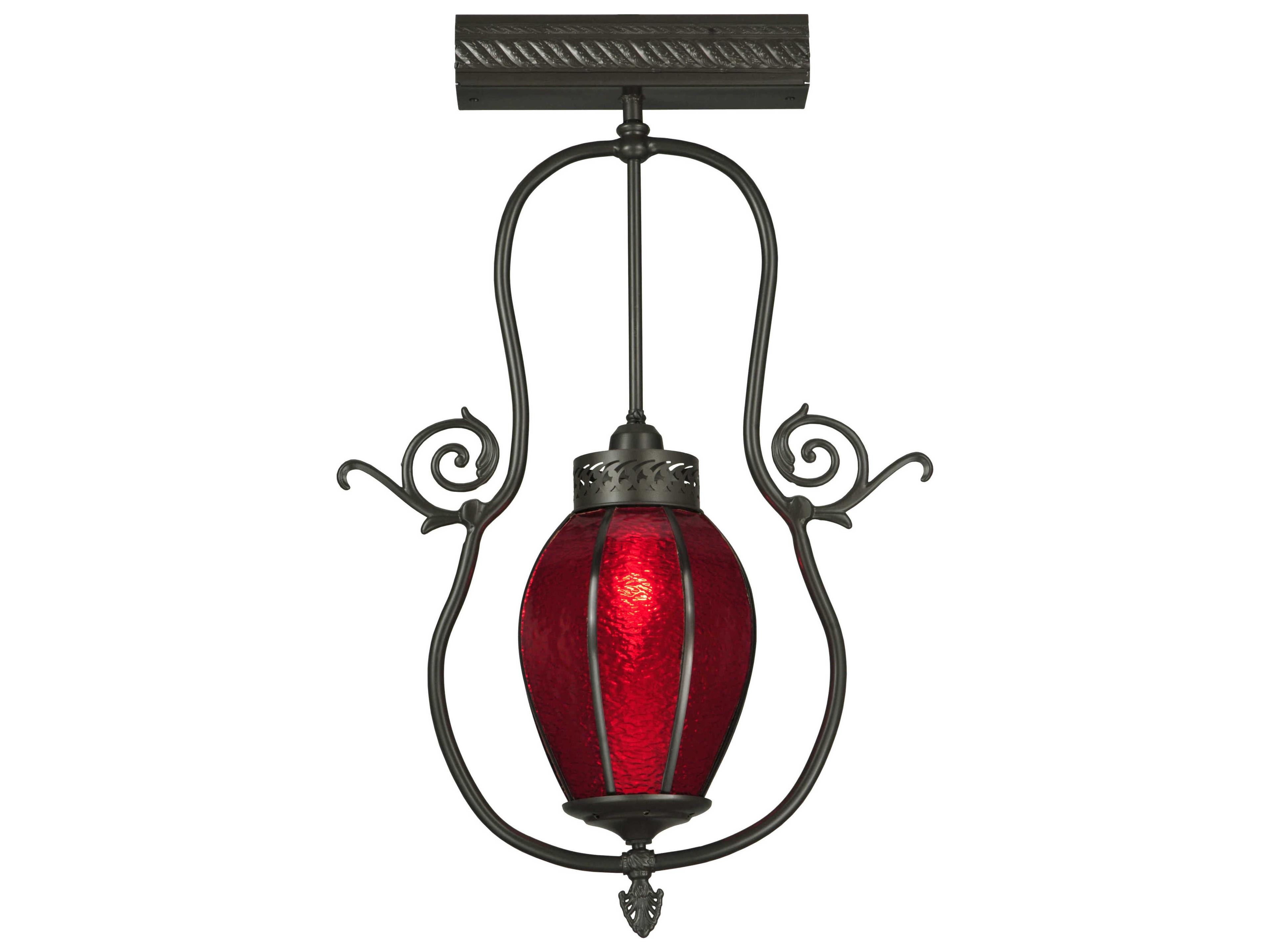 Victorian 1-Light Black Pendant