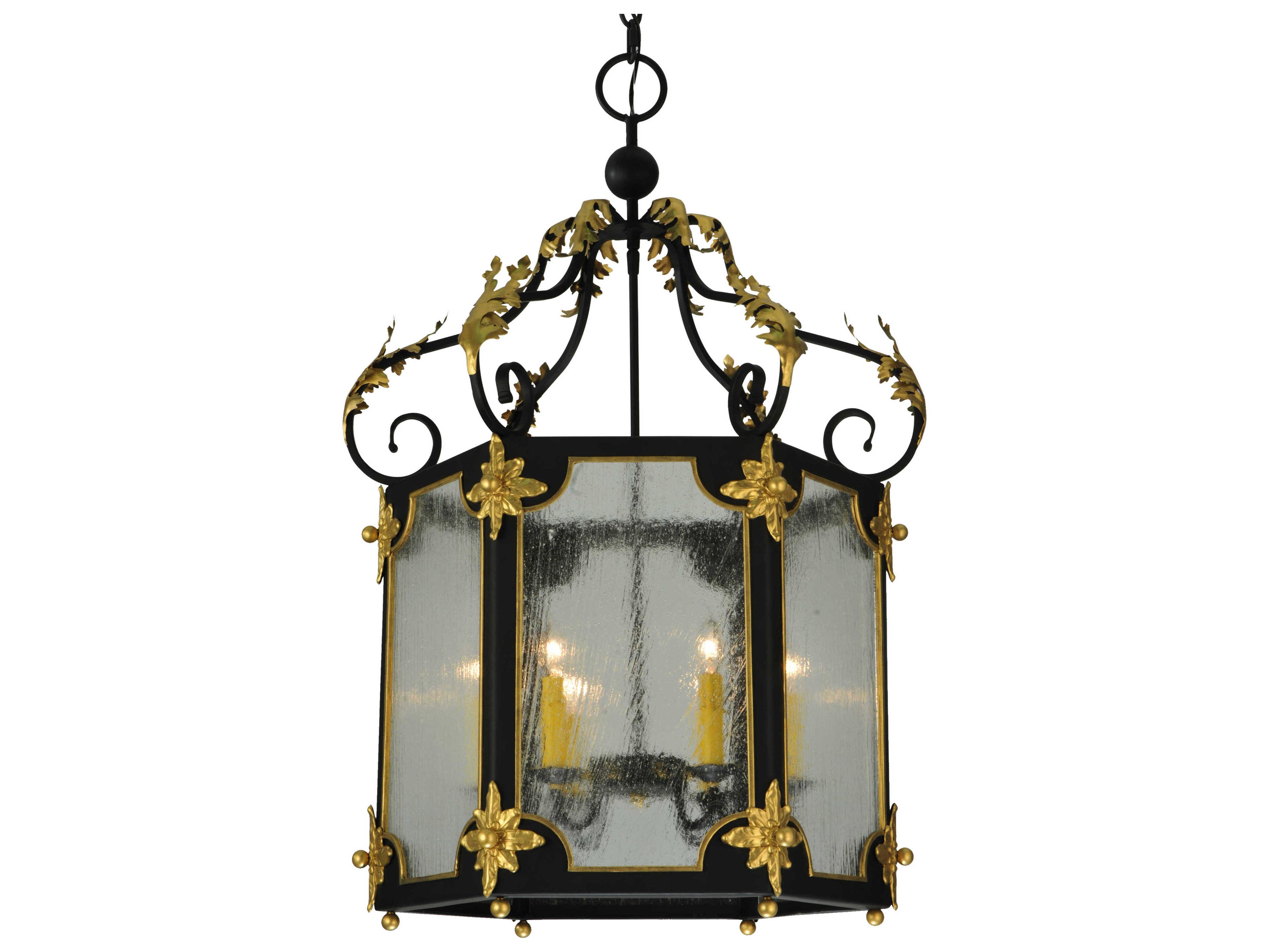 Victorian 6-Light Brown Drum Pendant