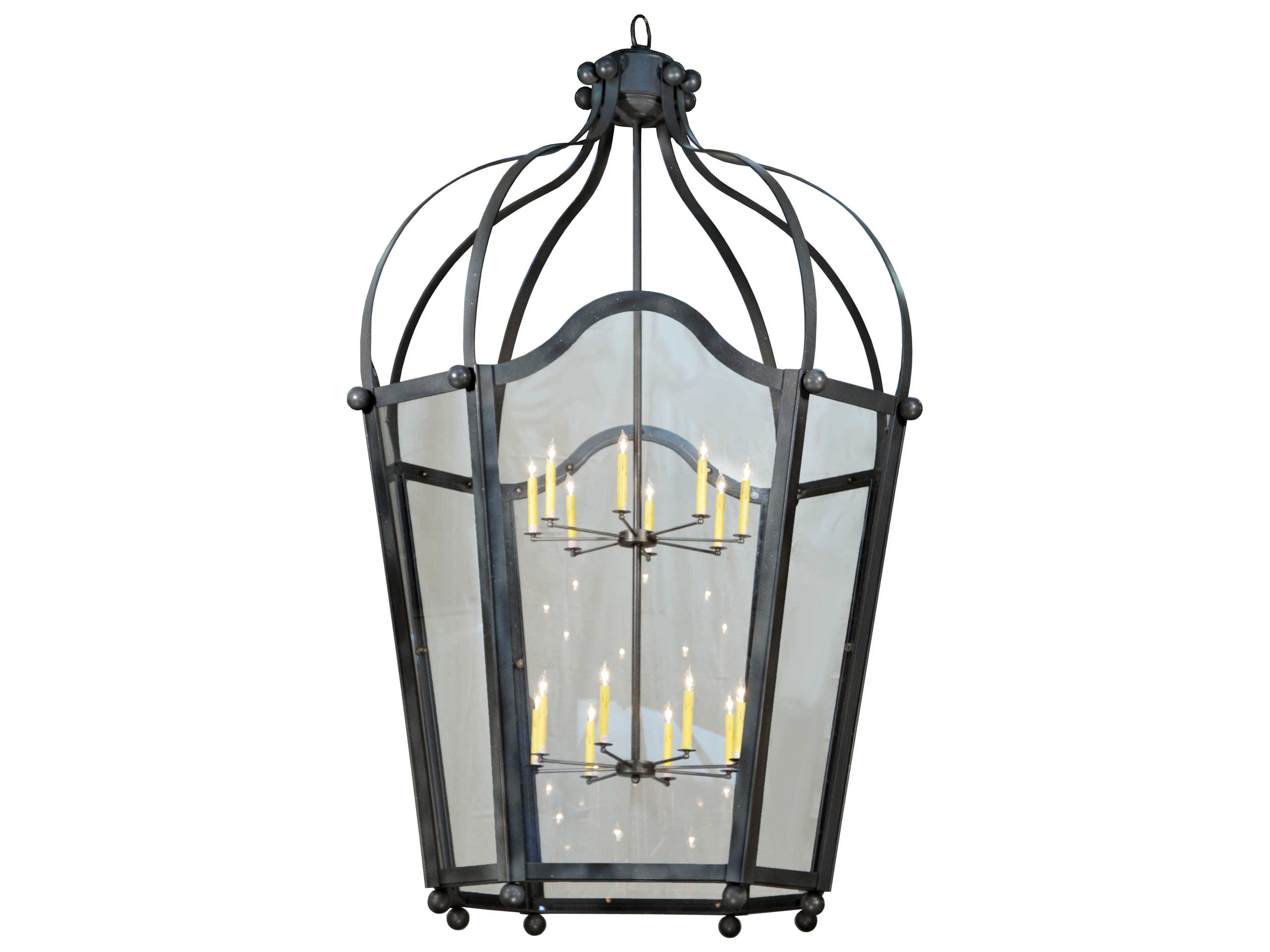 Citadel 16-Light-Light Black Tiered Pendant