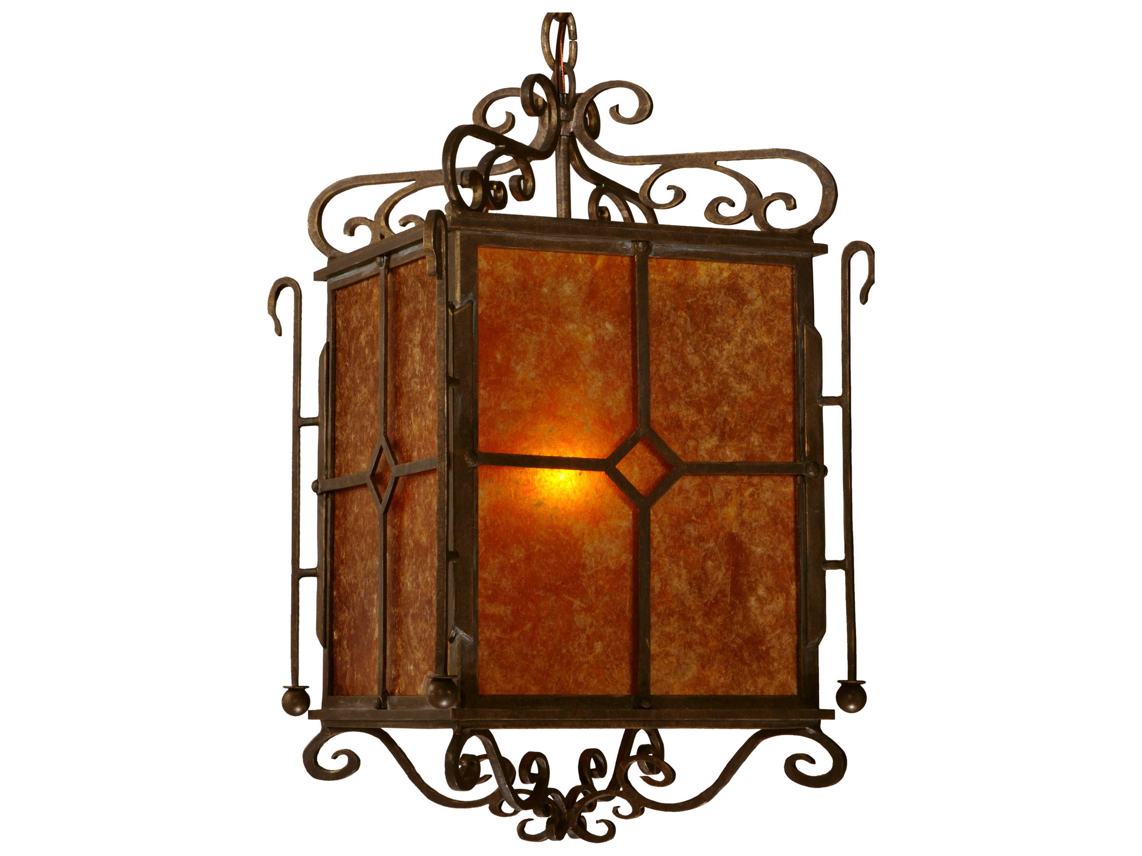 Victorian 1-Light Bronze Geometric Pendant