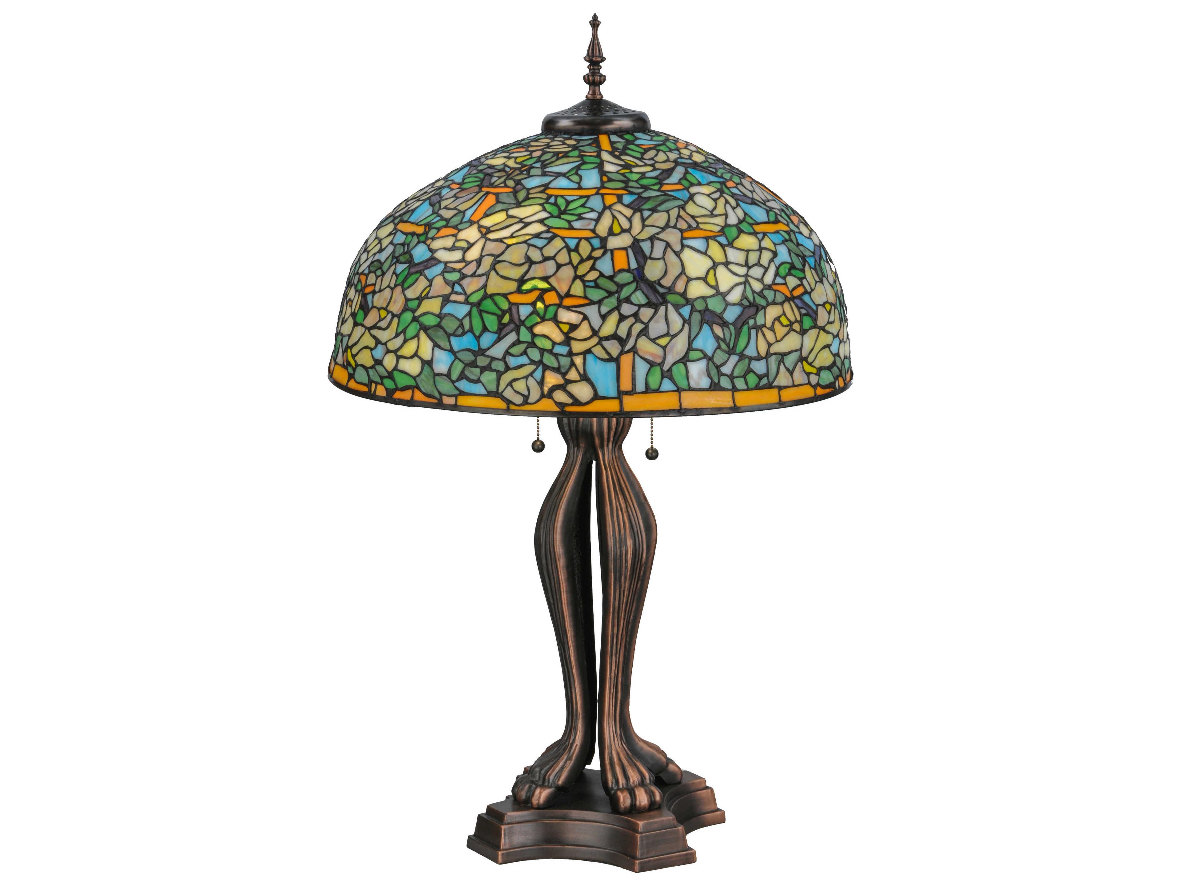 Labernum Trellis Bronze Tiffany Table Lamp