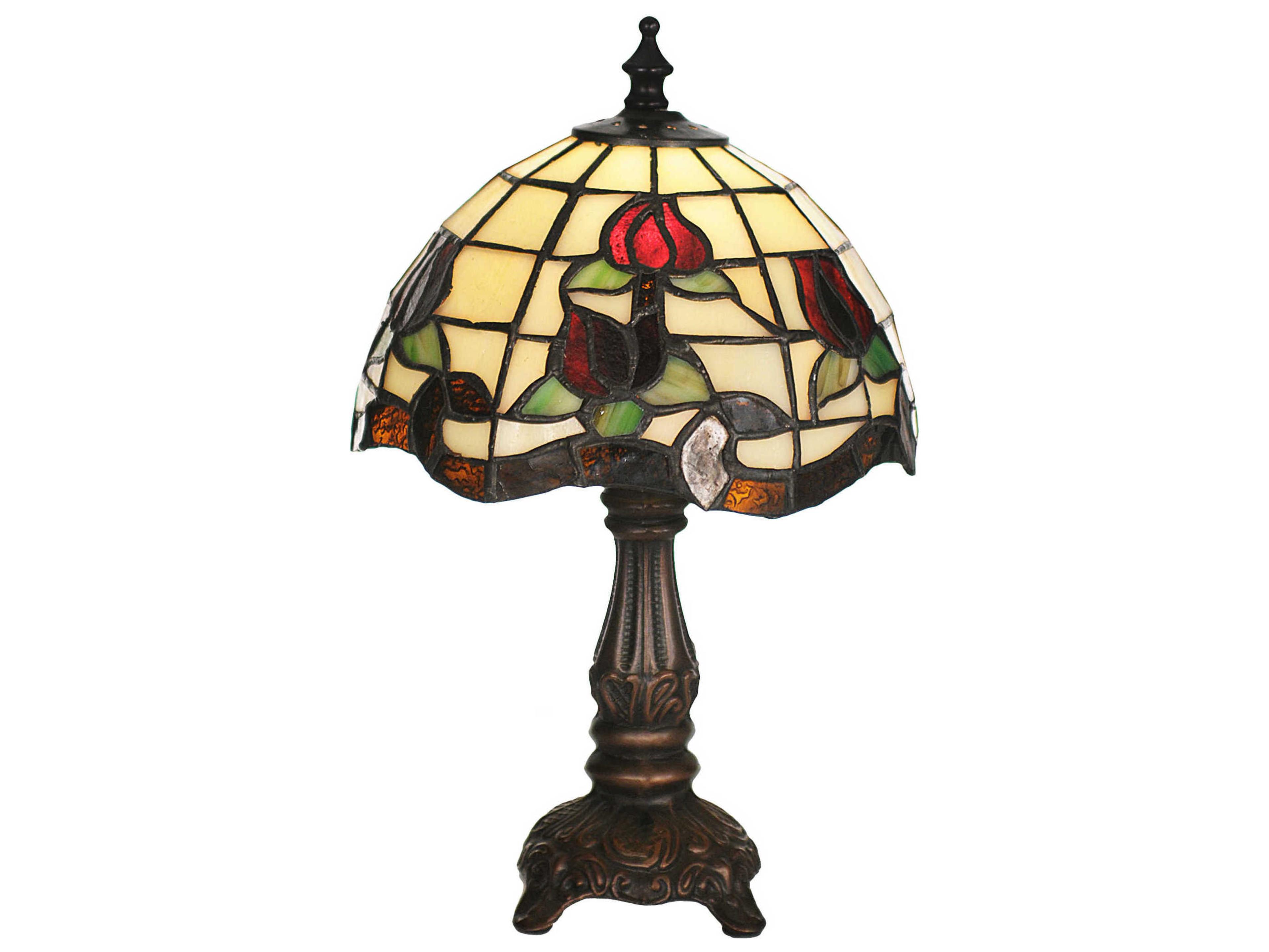 Roseborder Bronze Tiffany Table Lamp