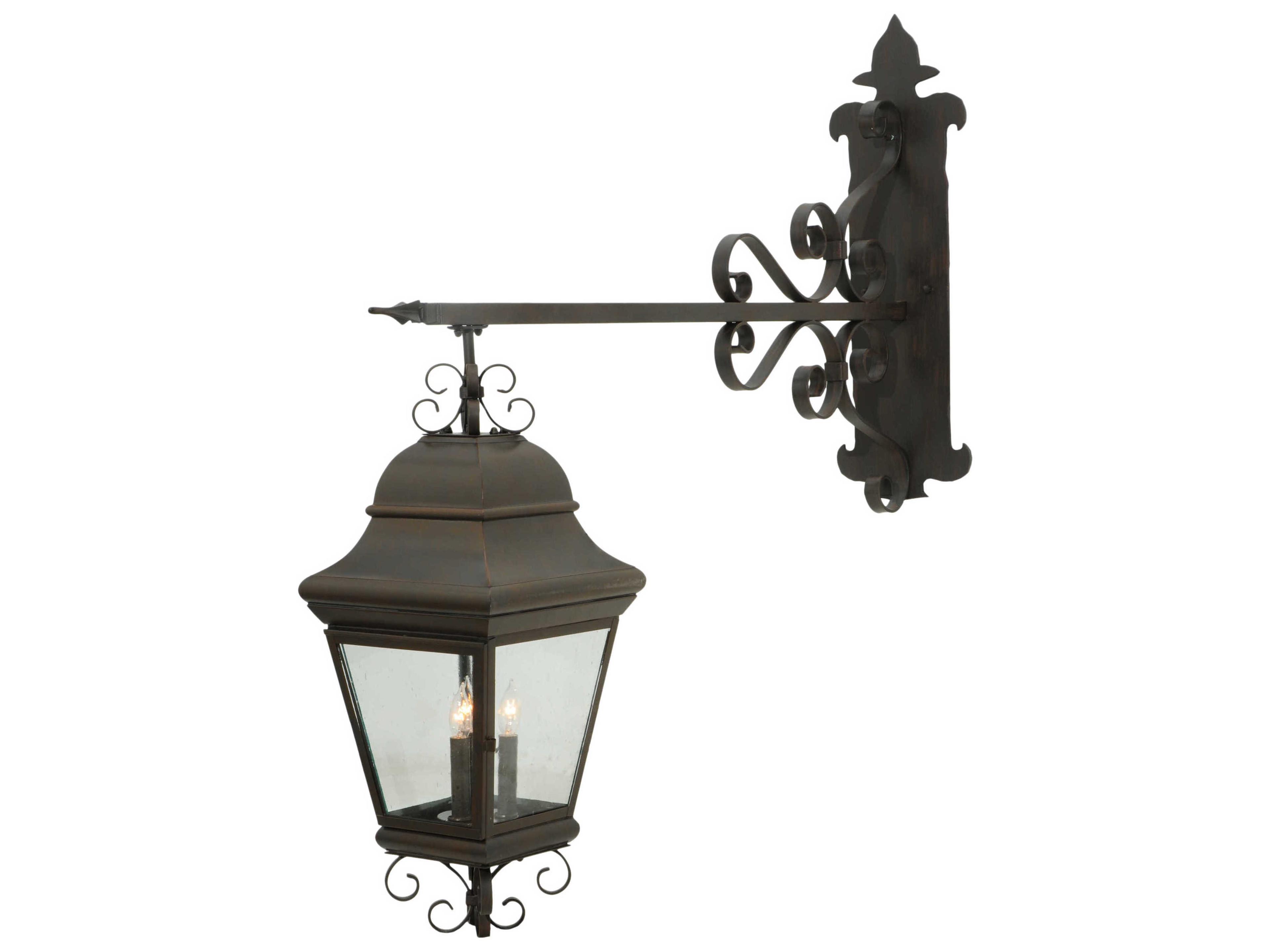 Monaco 3 - Light Lantern Outdoor Wall Light