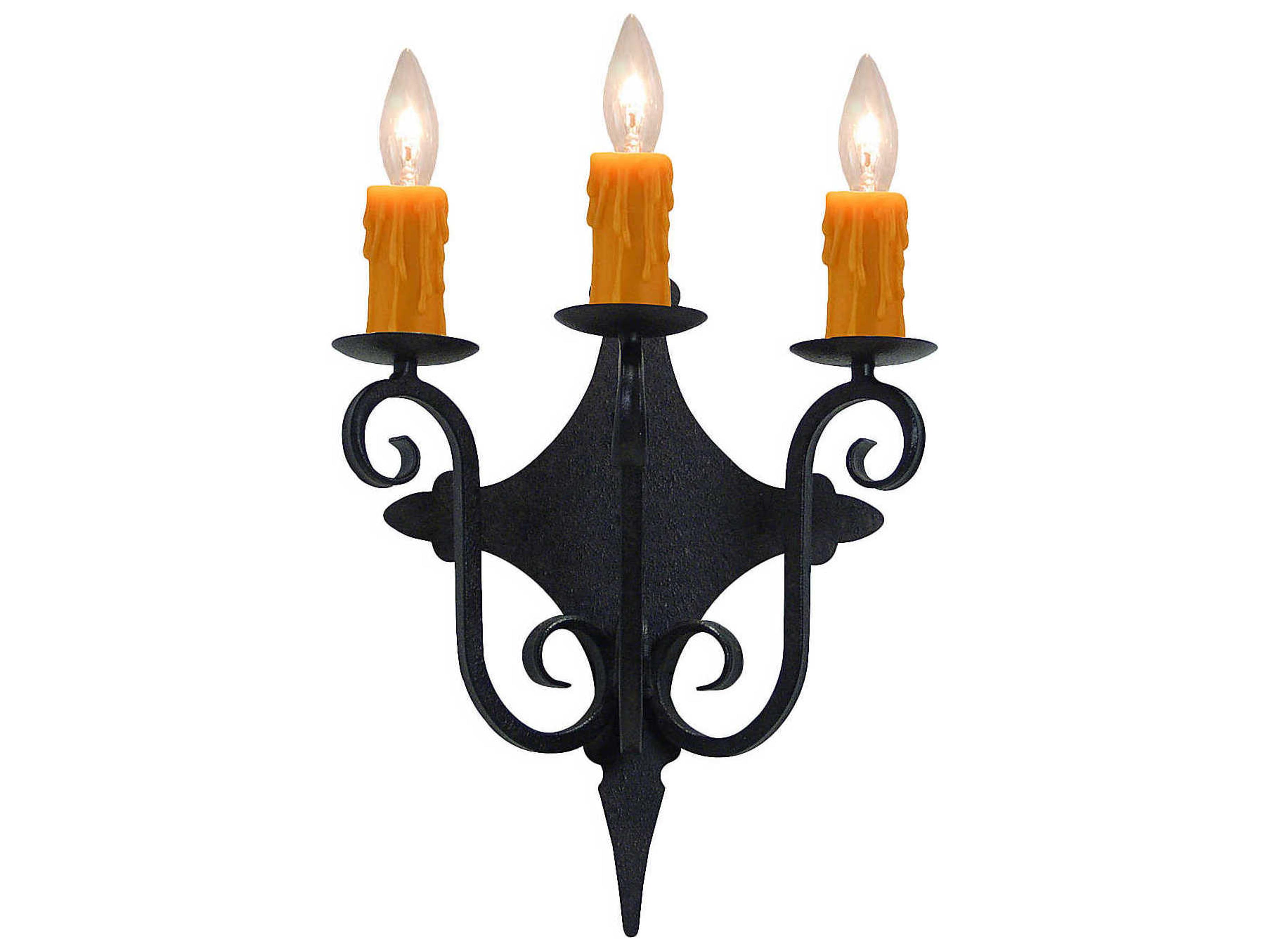 Angelique 3-Light Brown Wall Sconce