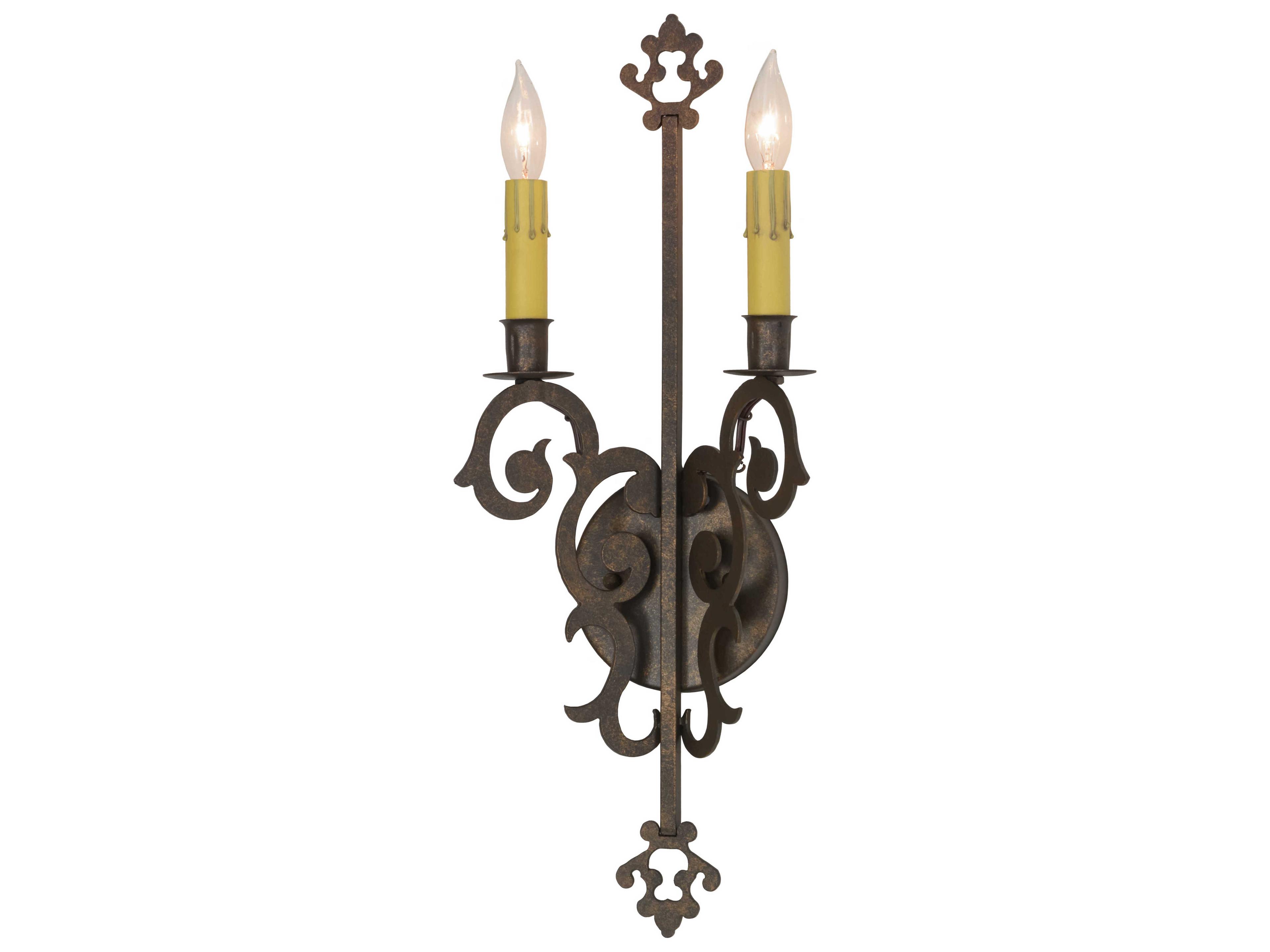 Aneila 2-Light Brown Wall Sconce