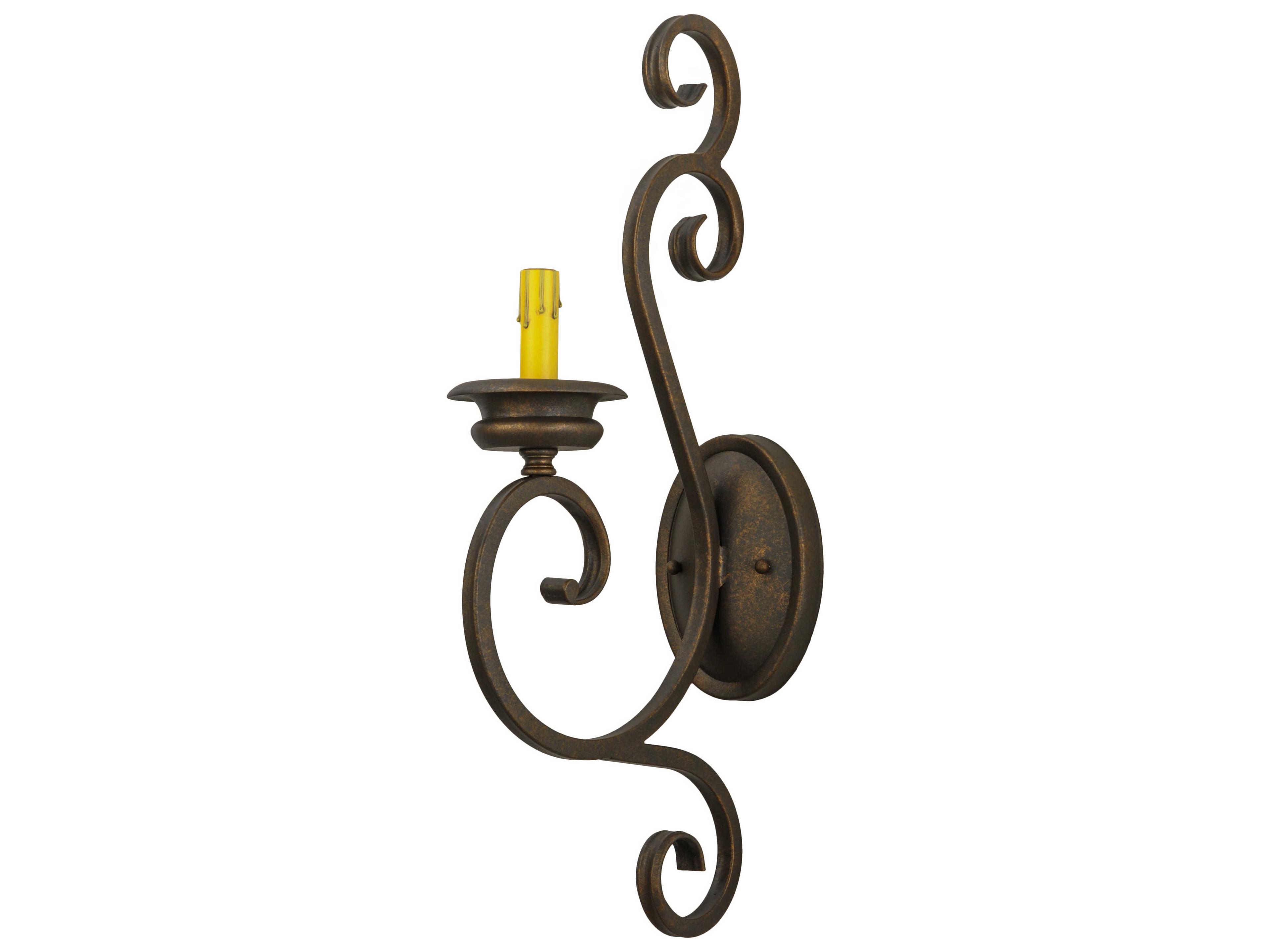 Victorian 1-Light Brown Wall Sconce