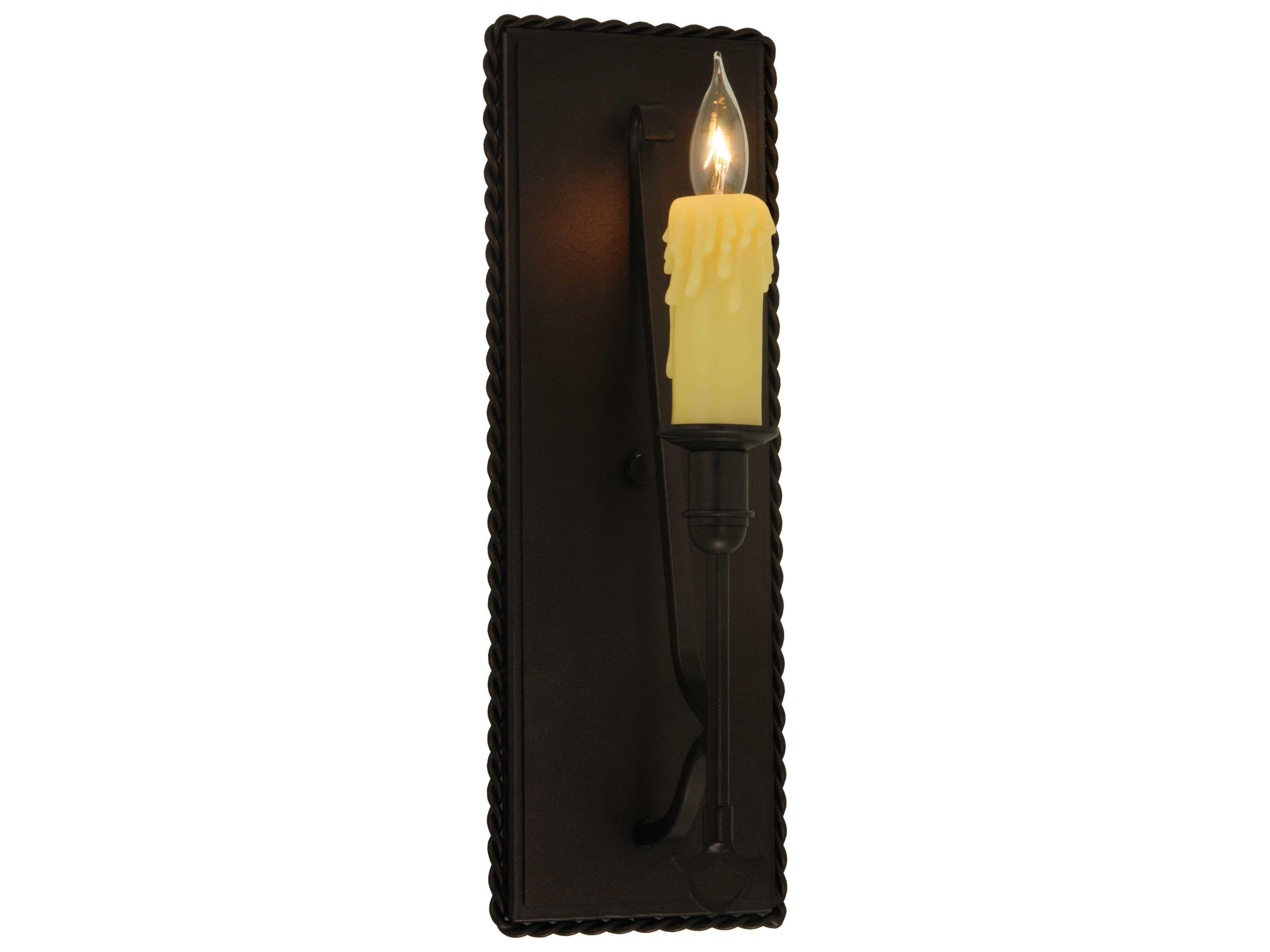 Victorian 1-Light Black Wall Sconce