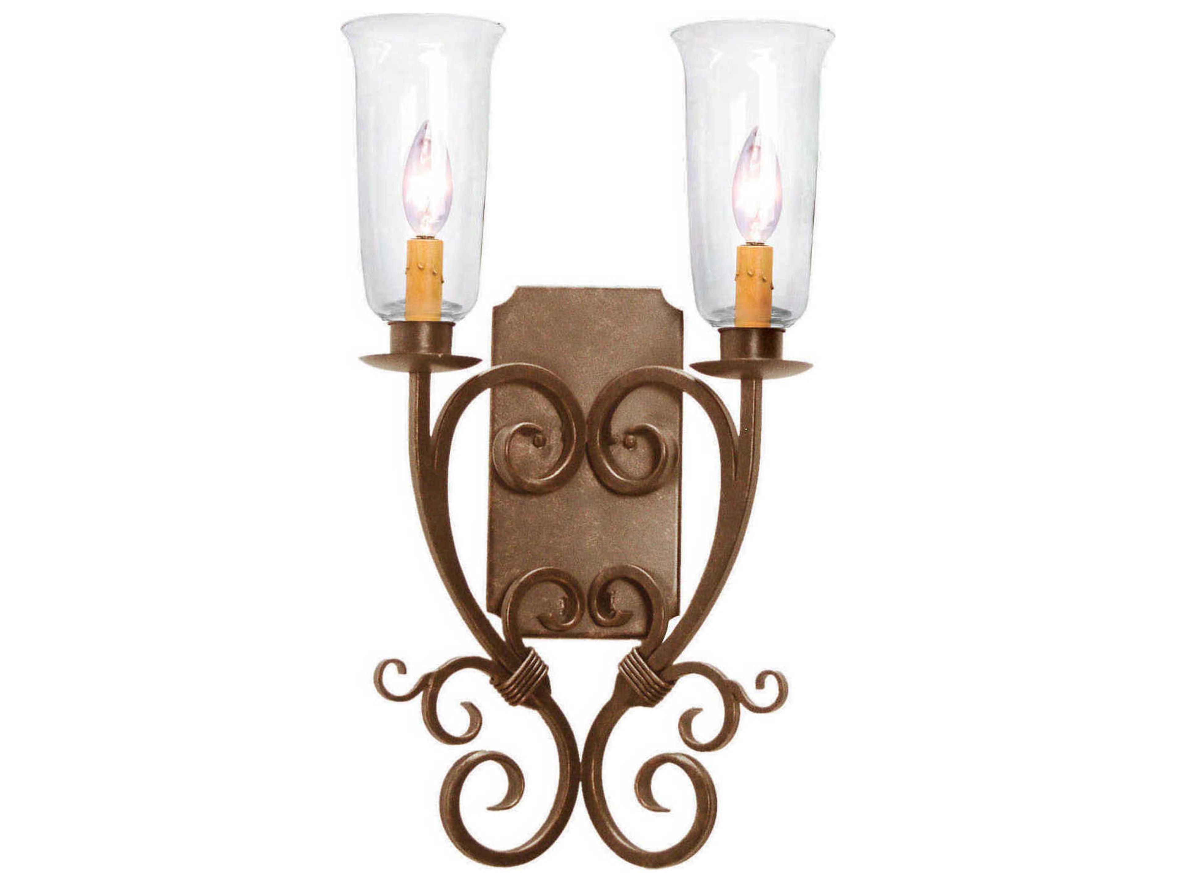 Thierry 2-Light Brown Wall Sconce