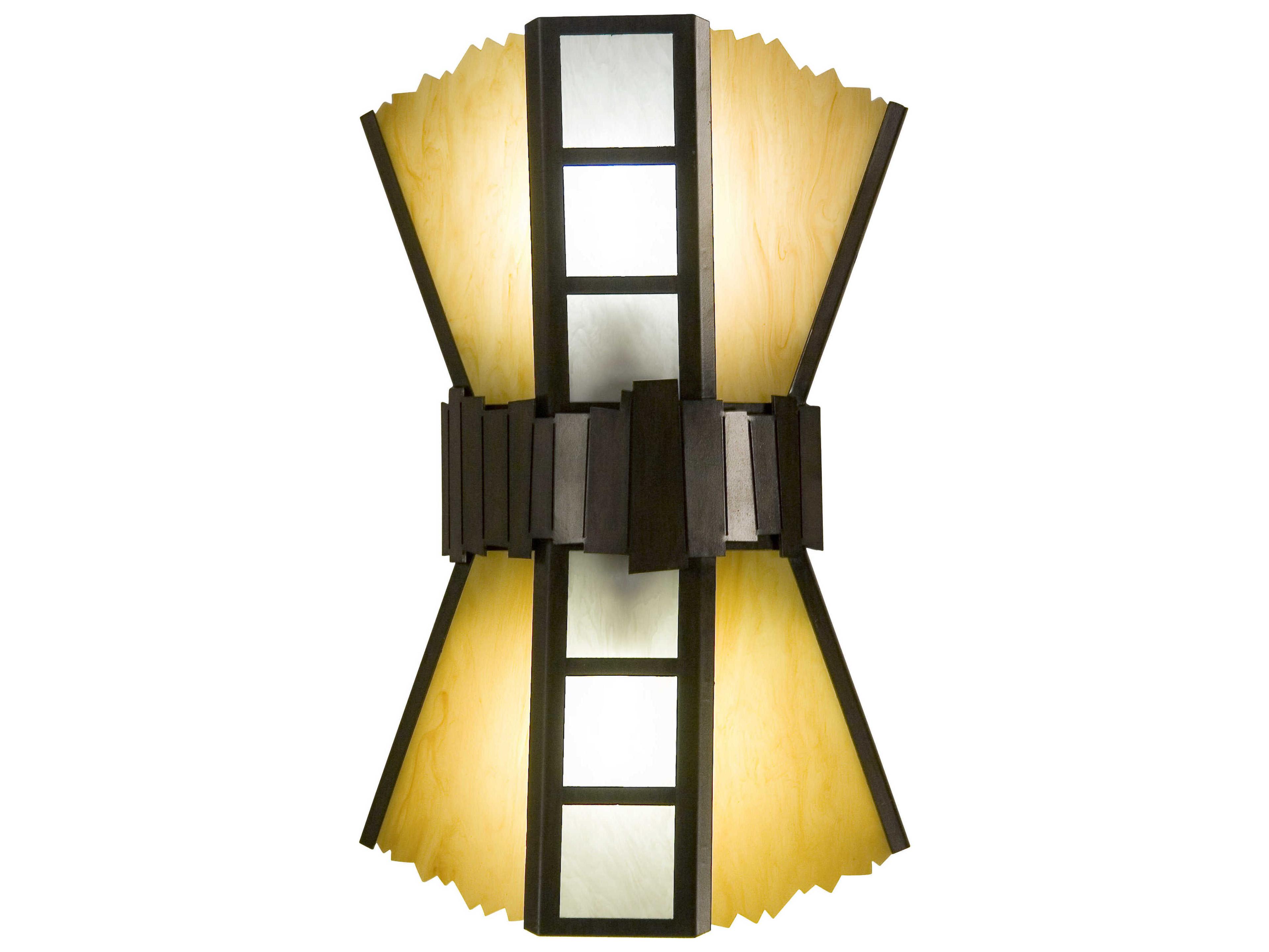 2-Light Rustic Iron Gray Wall Sconce