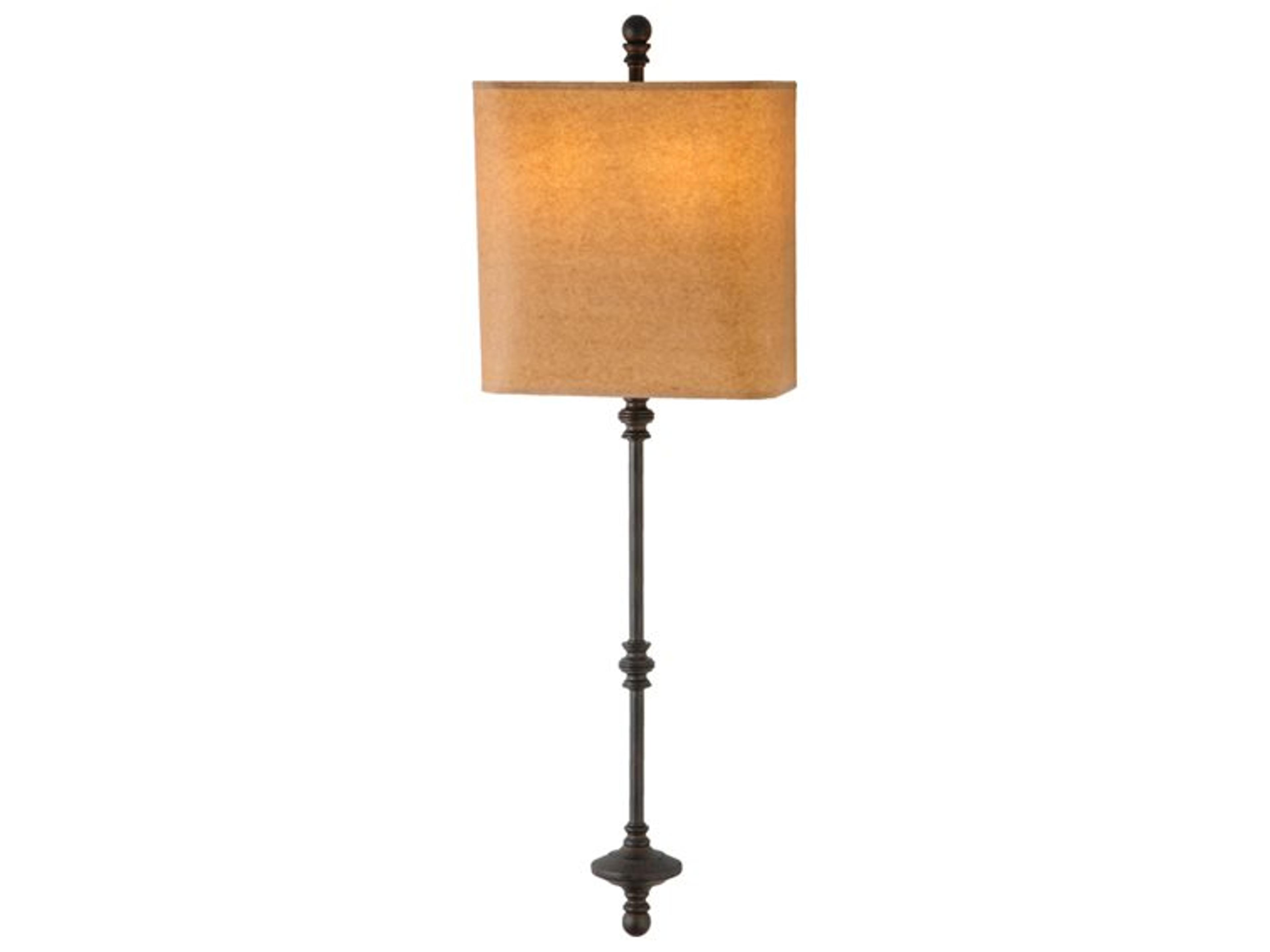 2-Light Brown Glass Wall Sconce