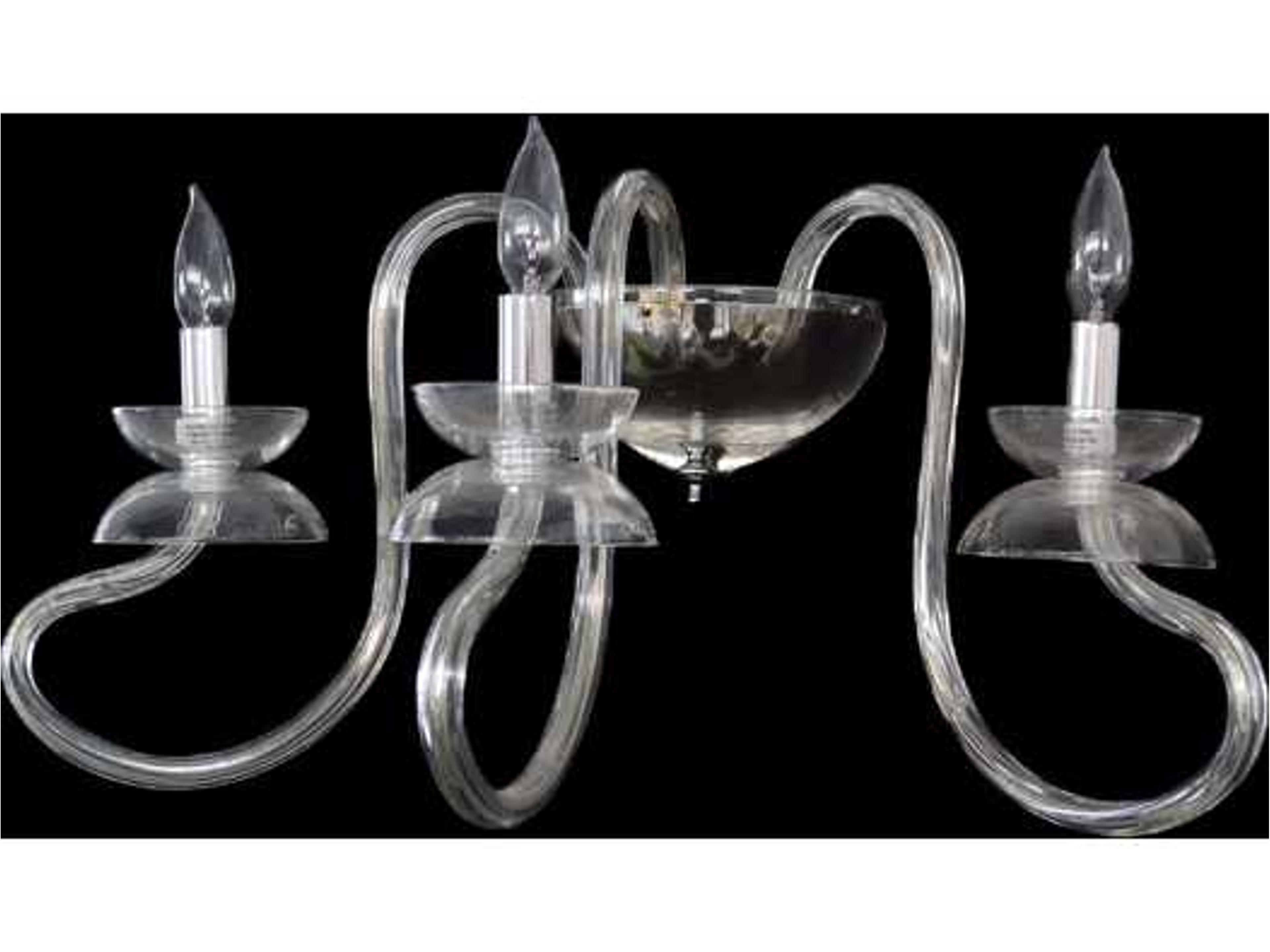 3-Light Crystal chrome Wall Sconce