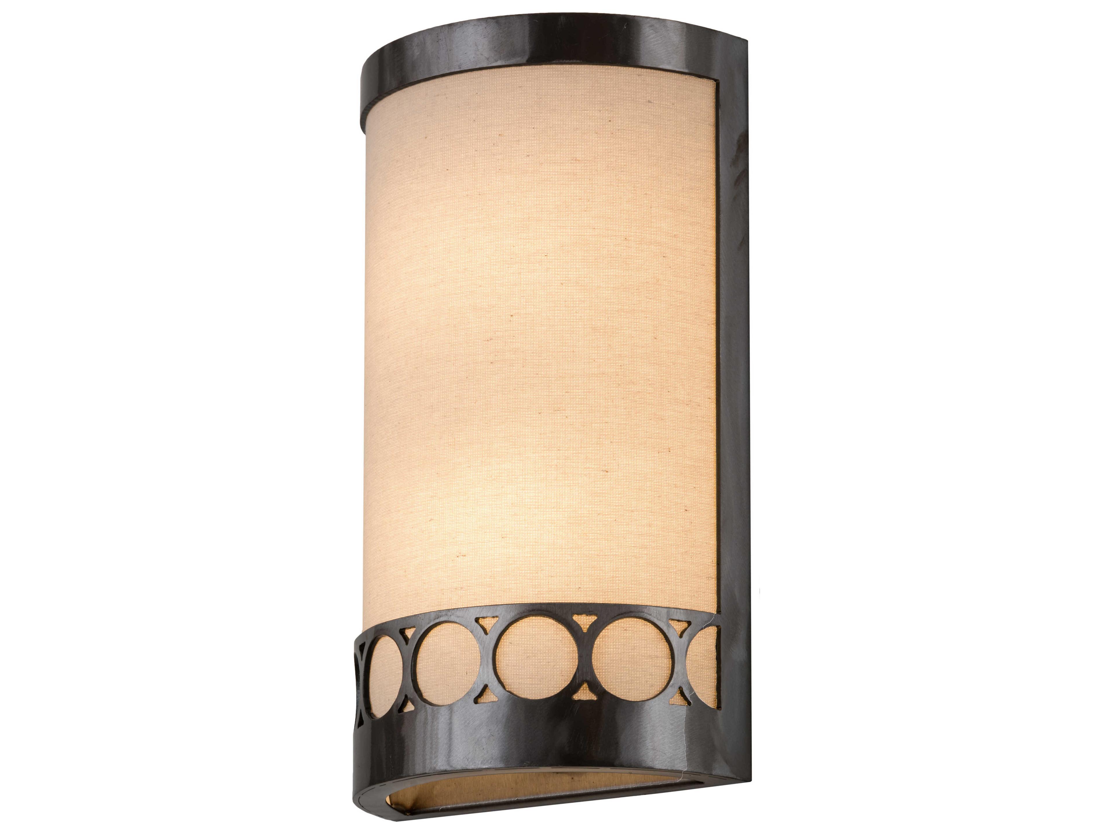 2-Light Silver Glass Wall Sconce