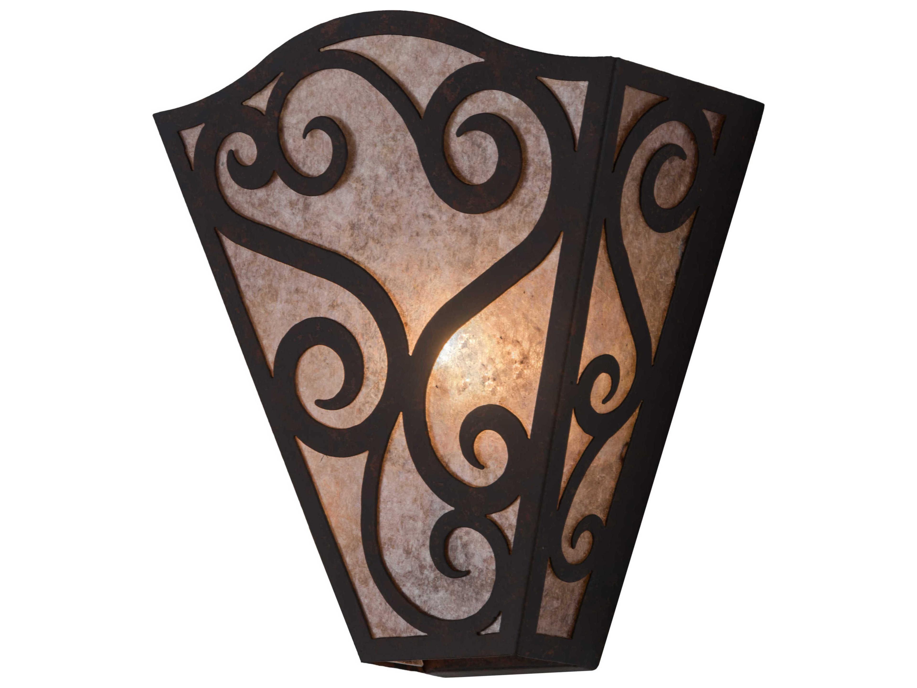 1-Light Brown Glass Wall Sconce