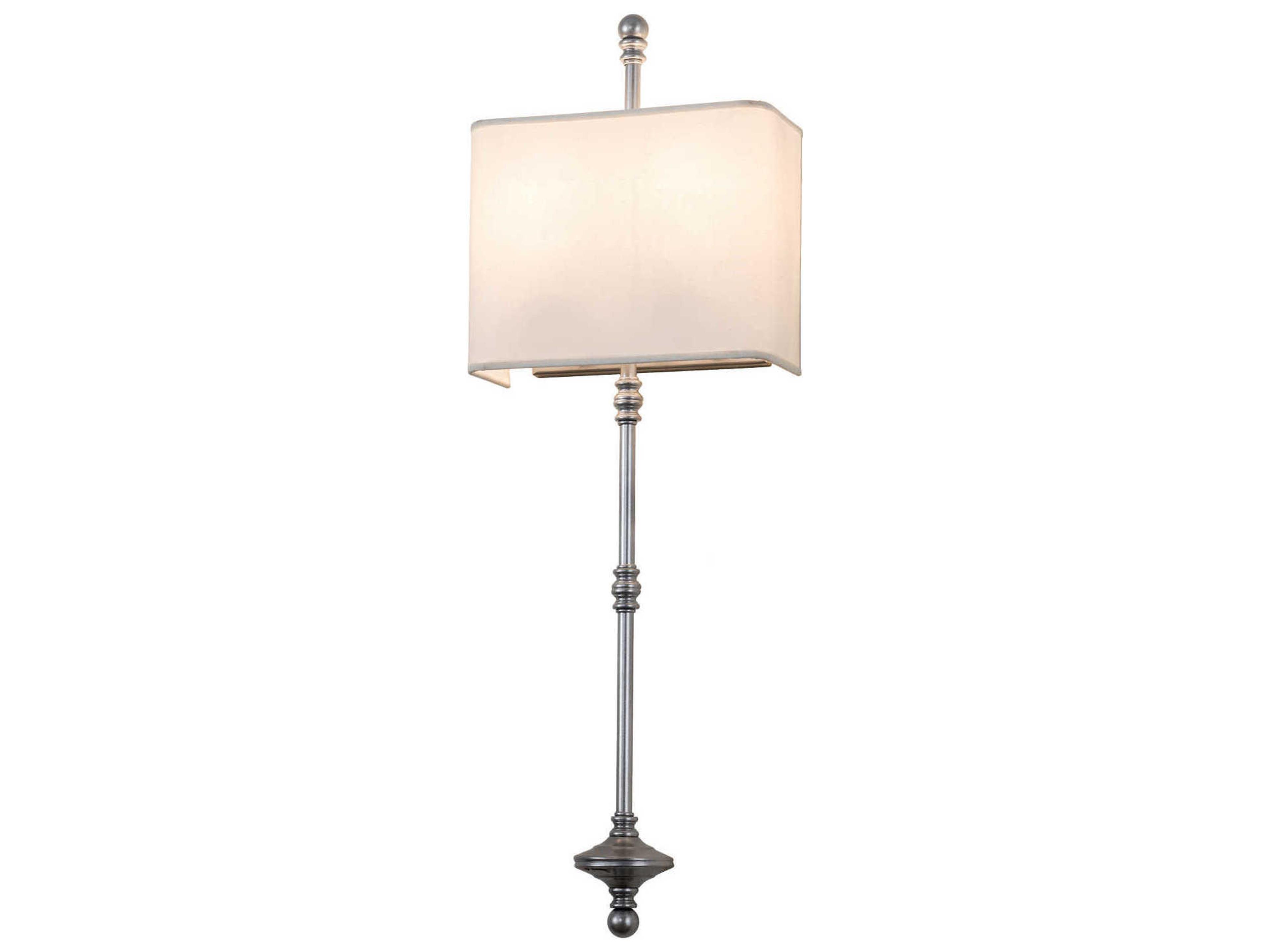 2-Light Silver Wall Sconce