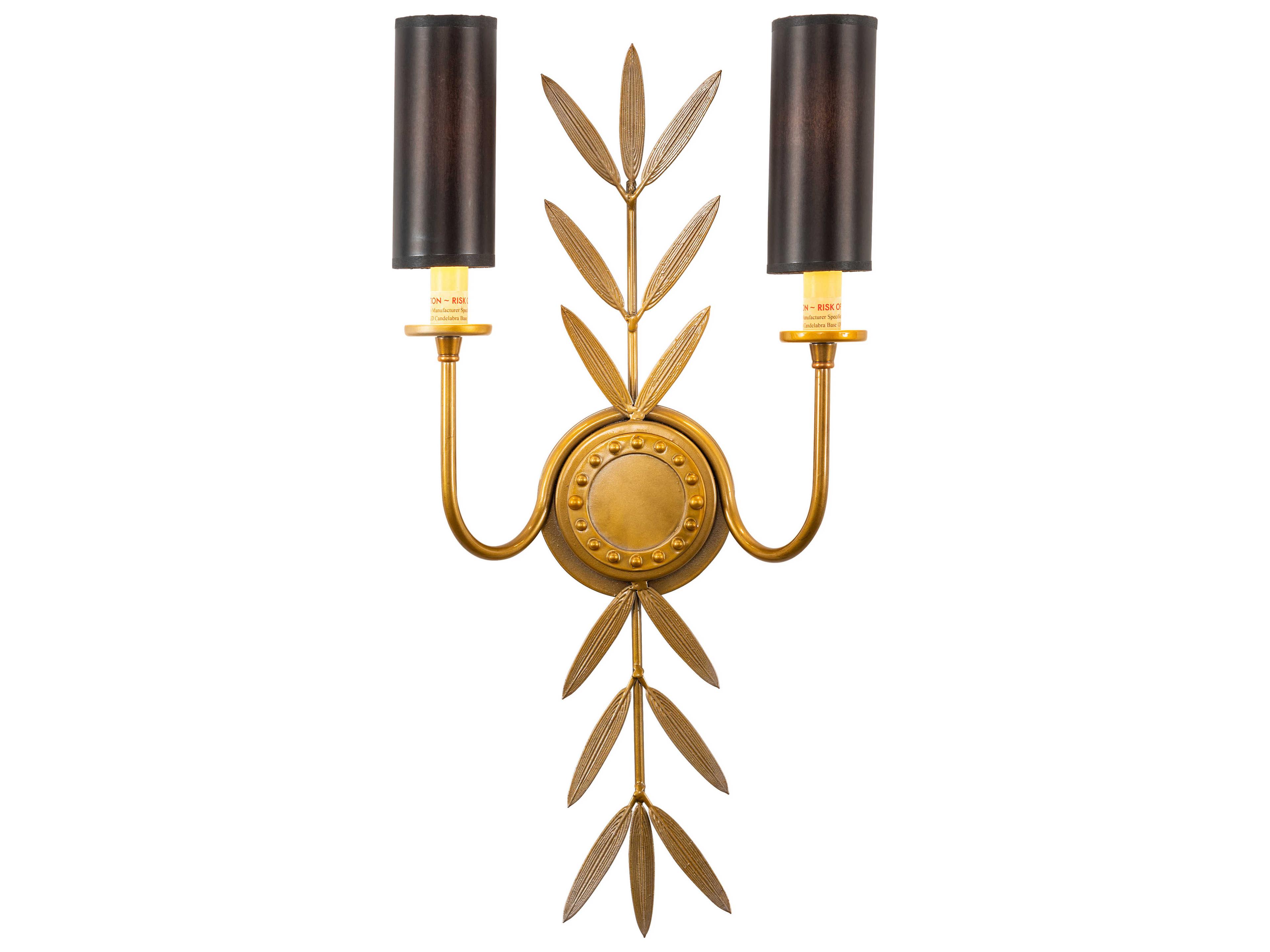 2-Light Black LED Wall Sconce