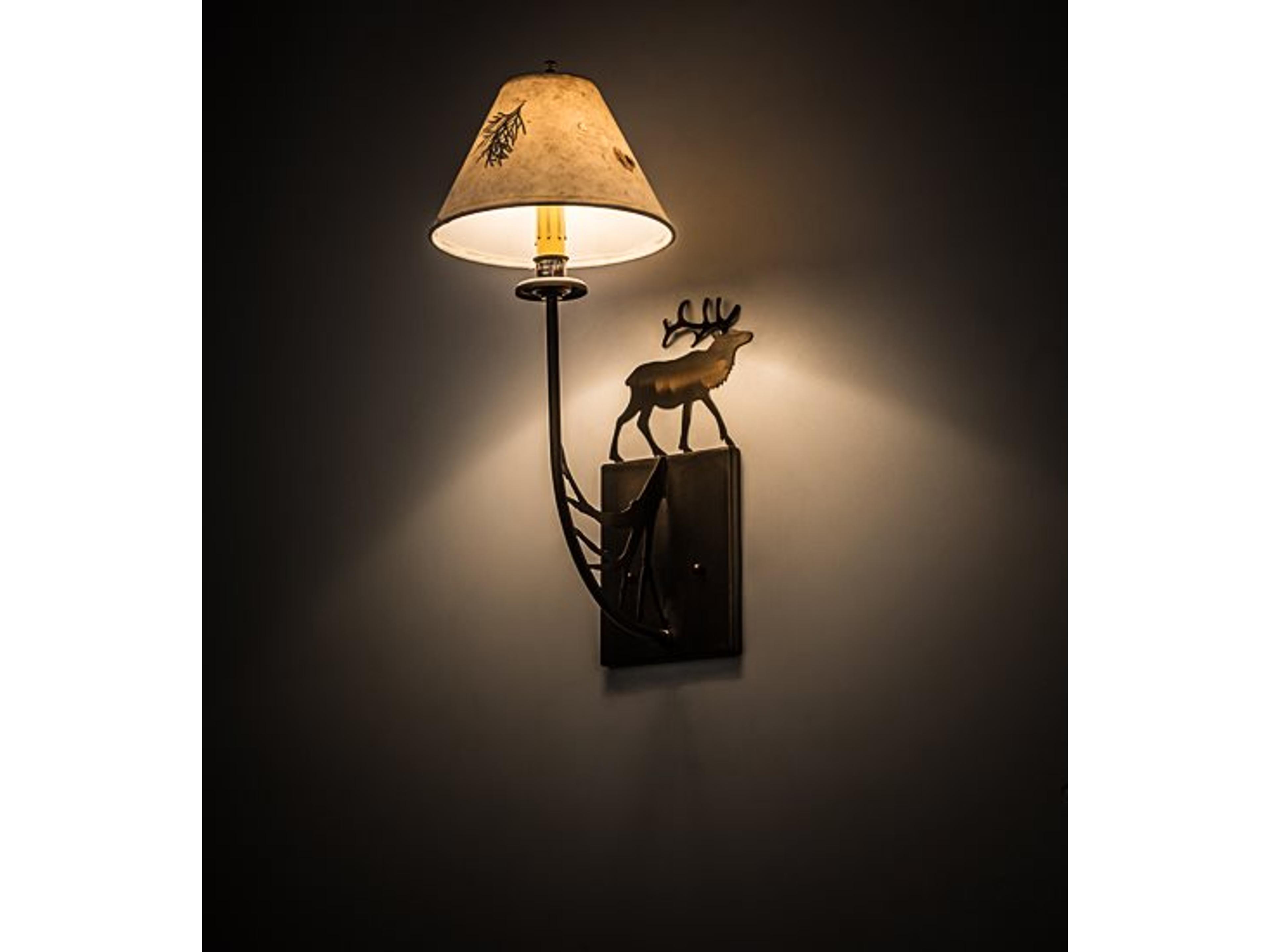 1-Light Copper Glass Wall Sconce