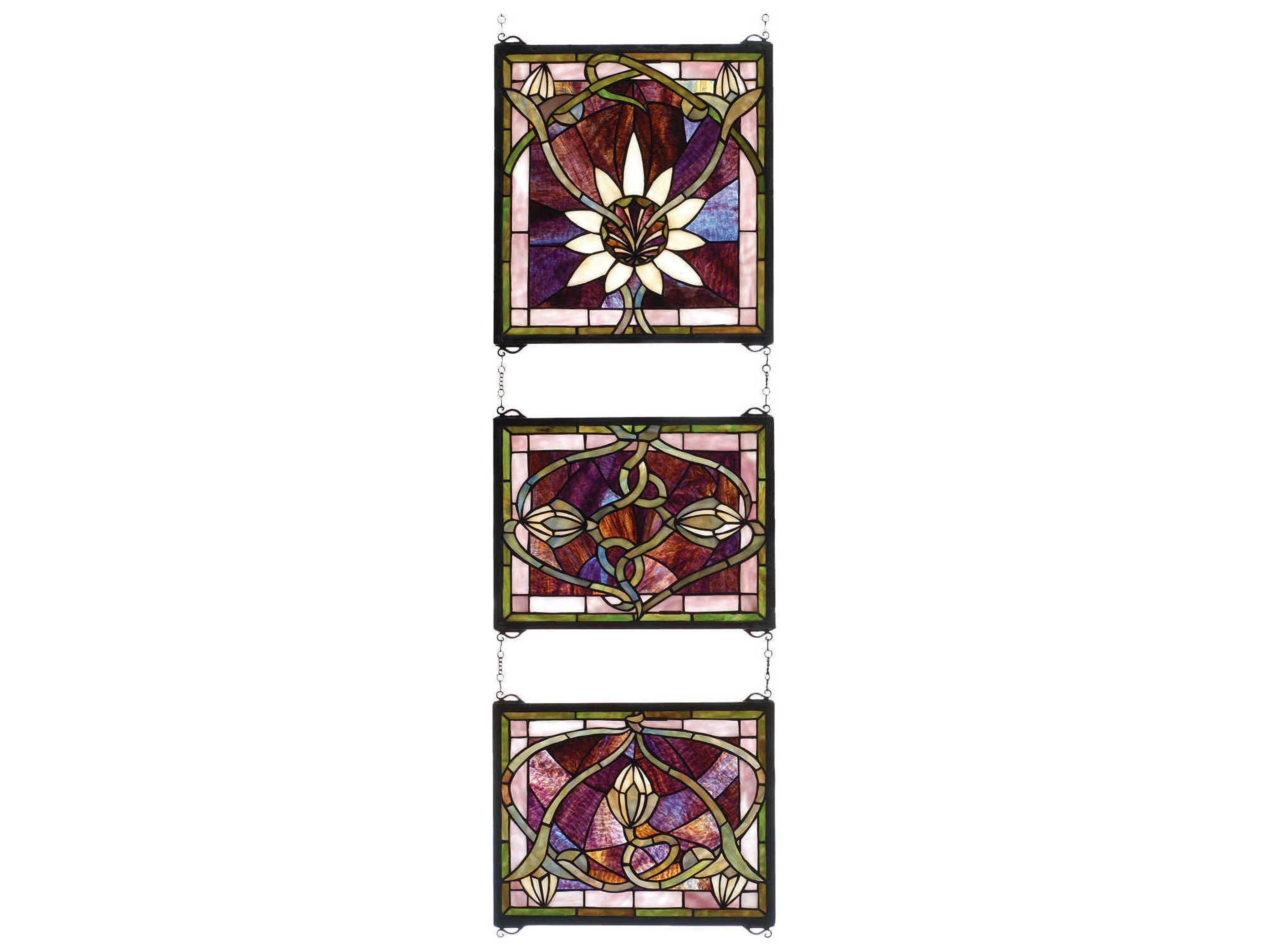Solstice 3 Piece Stained Glass Window