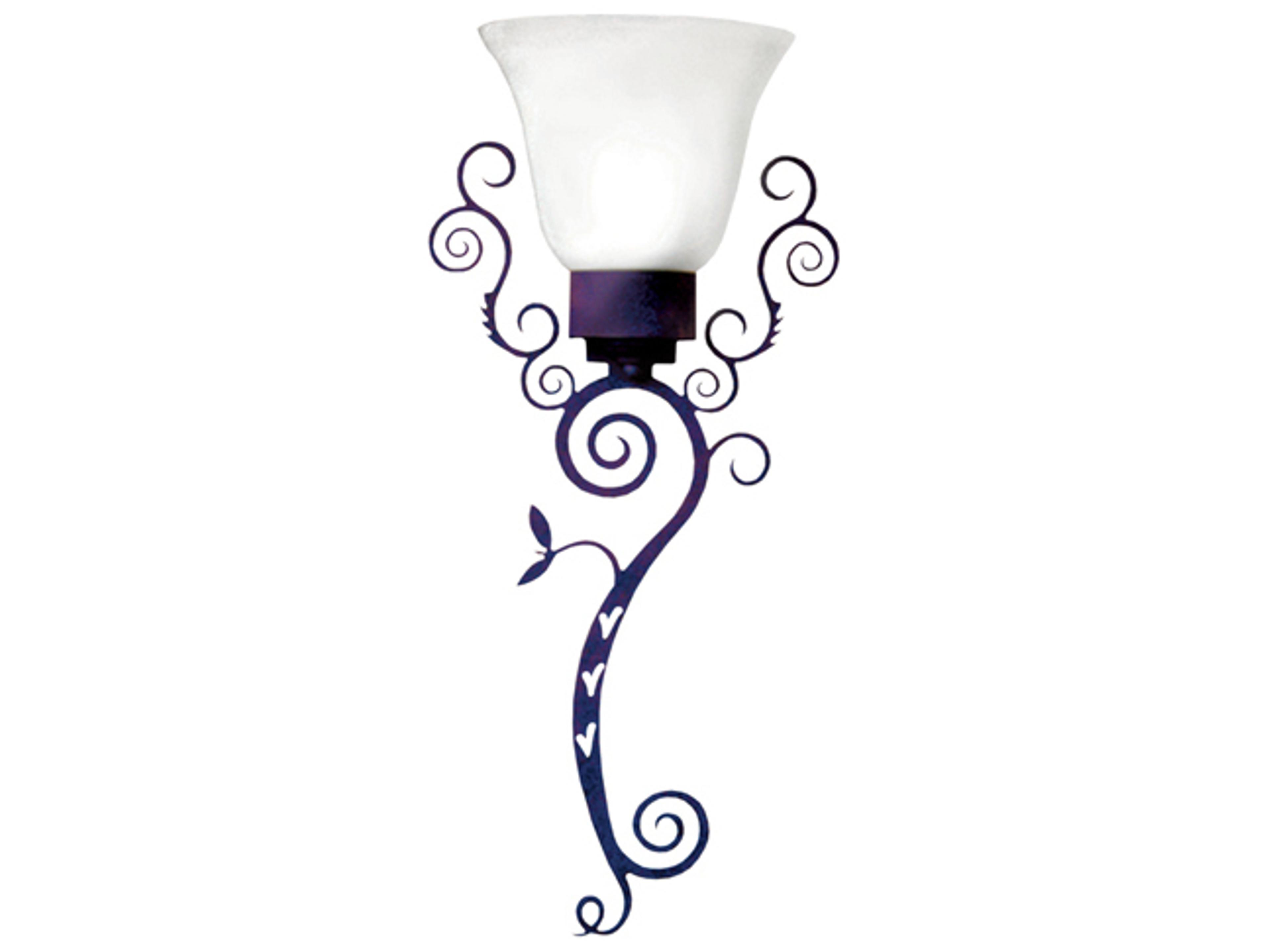 Zoey 1-Light Purple White Glass Wall Sconce