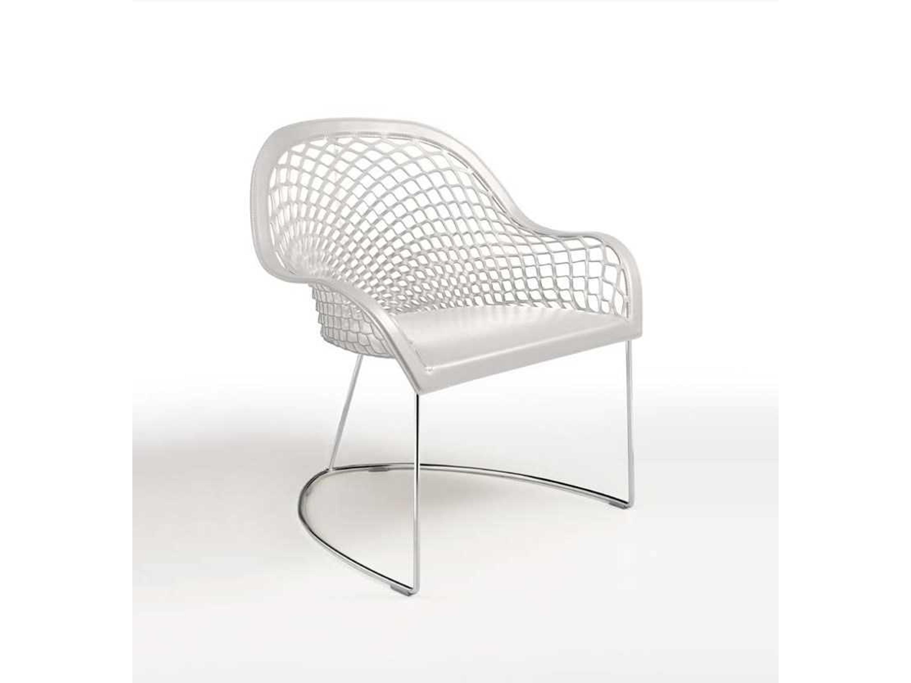 Guapa White Leather Accent Chair
