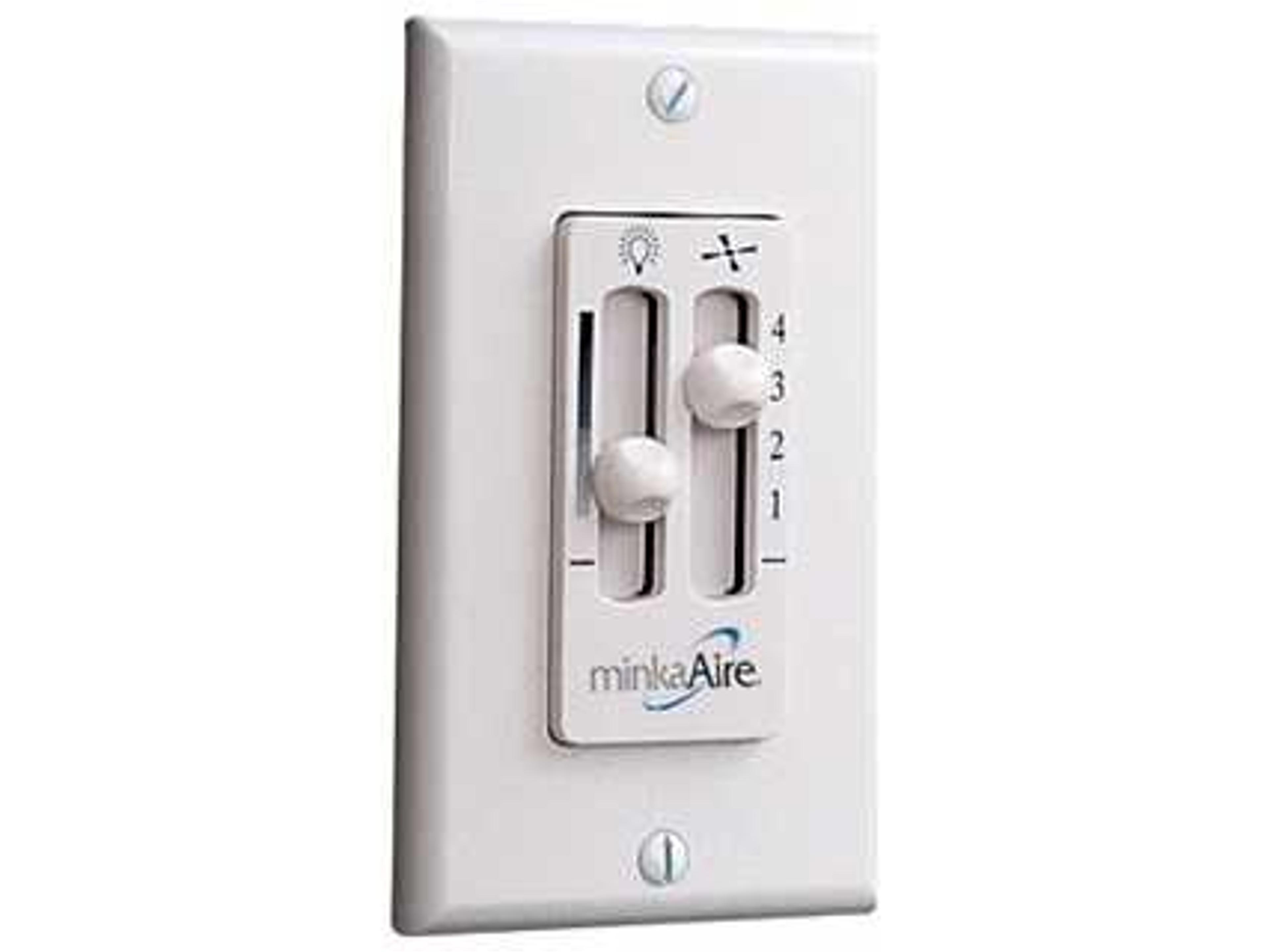 Wall Mounted Single Fan with Light Slide Control