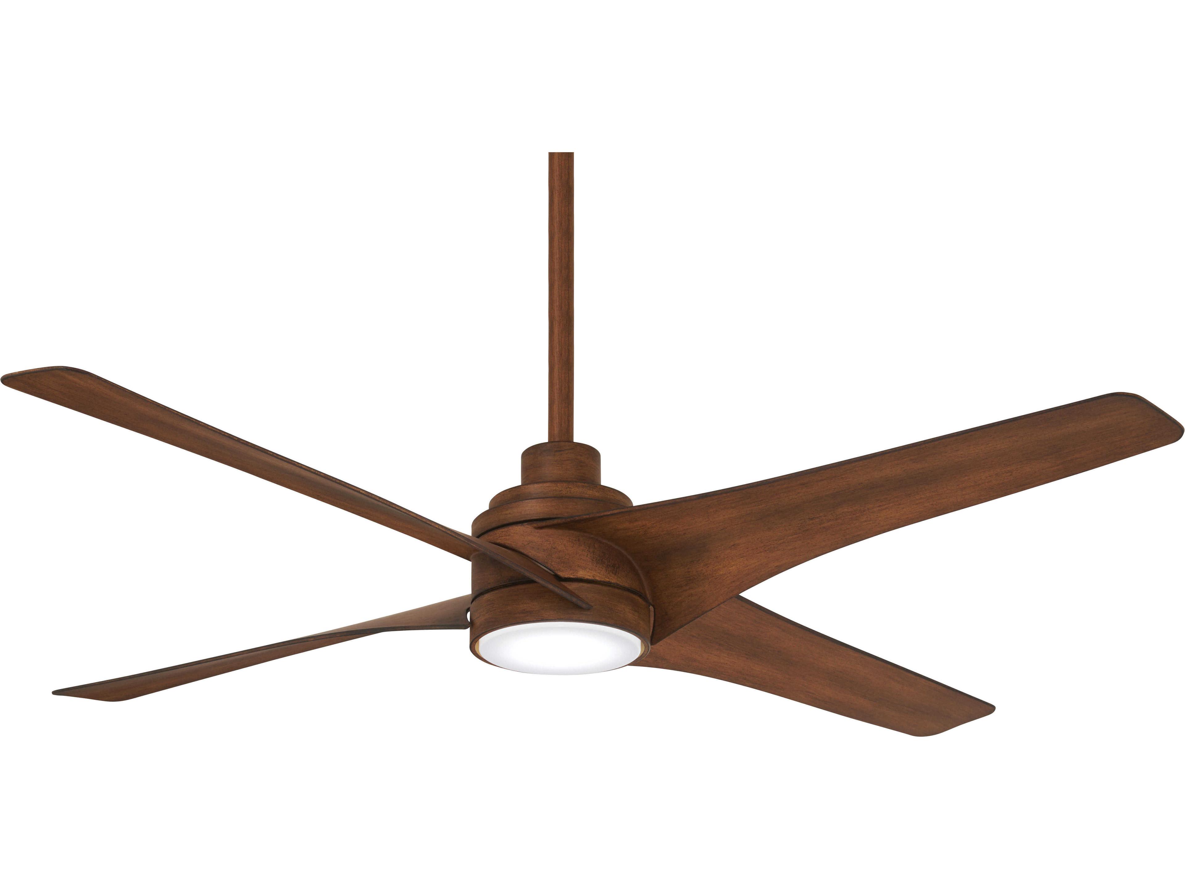Swept 56 Inch LED Ceiling Fan in Distressed Koa