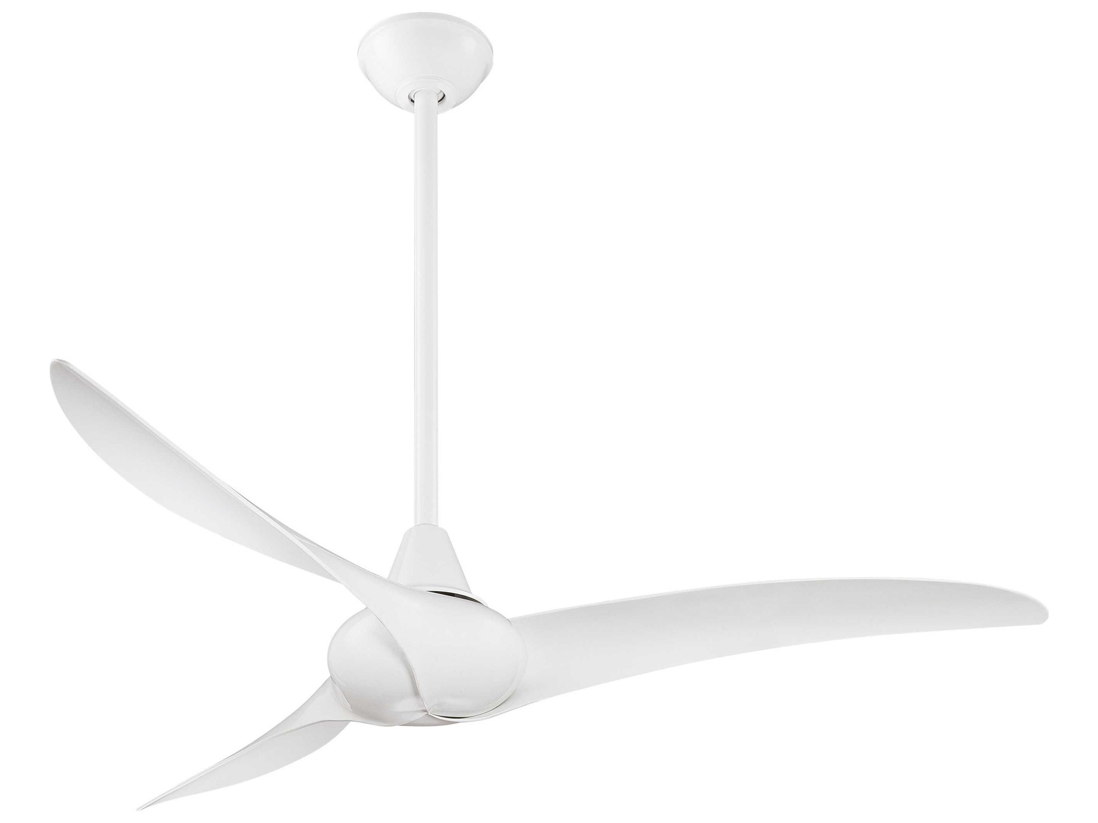 Wave 52 Inch Ceiling Fan in White Modern