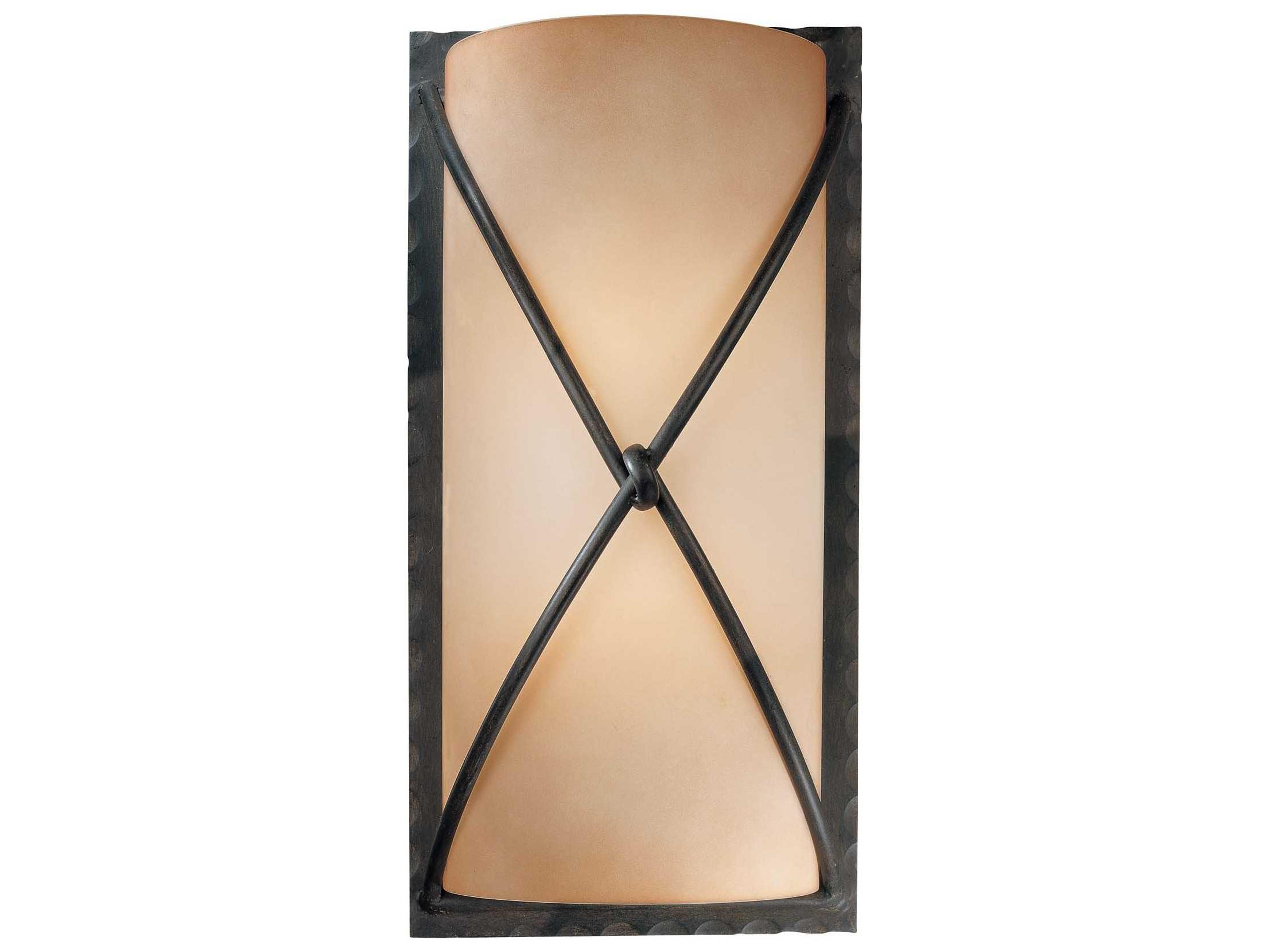 Aspen Ii 2-Light Bronze Glass Wall Sconce