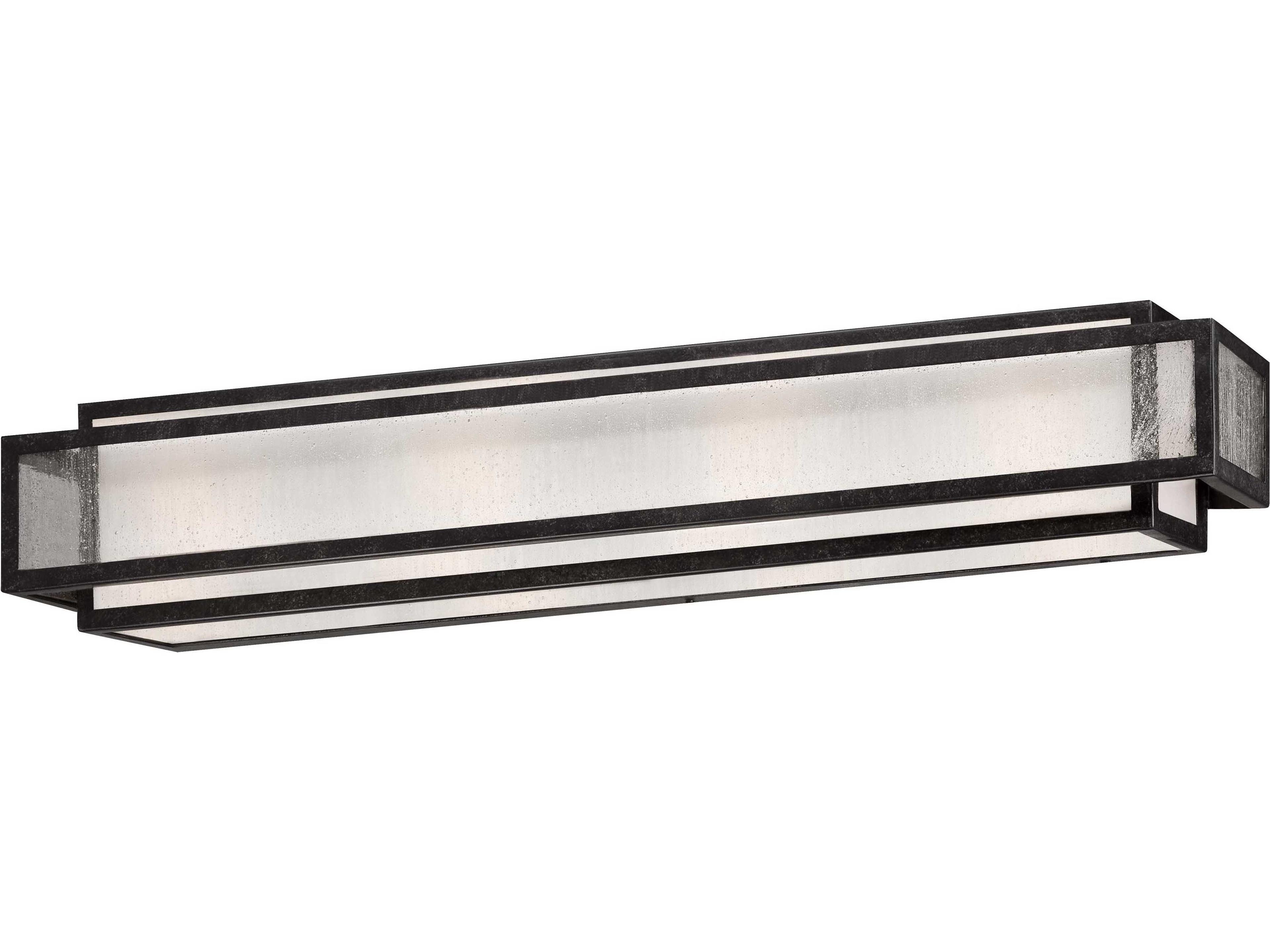 Camden Square Aged Charcoal Black Glass Vanity Light