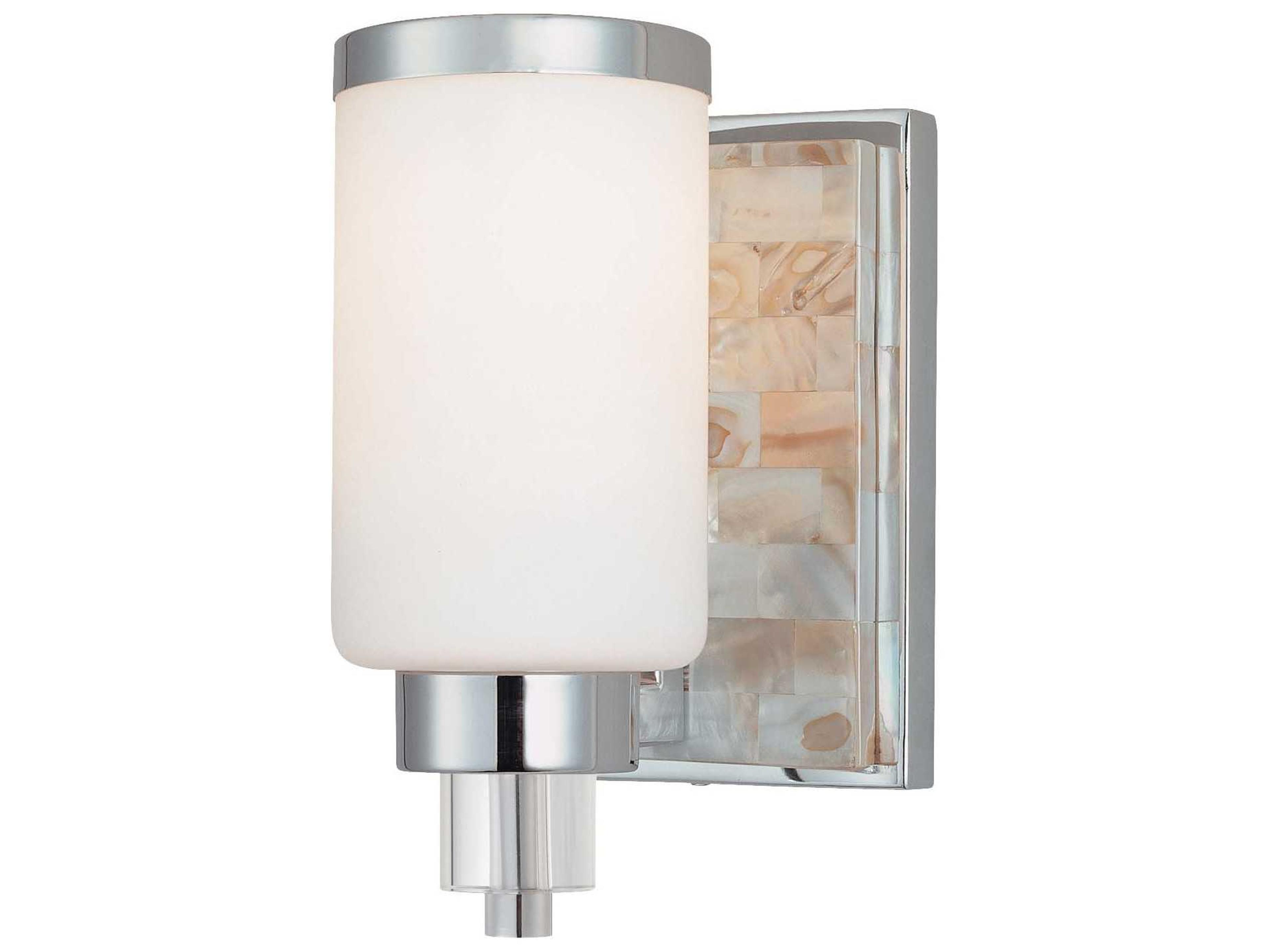 Cashelmara 1-Light Chrome Crystal Glass Wall Sconce