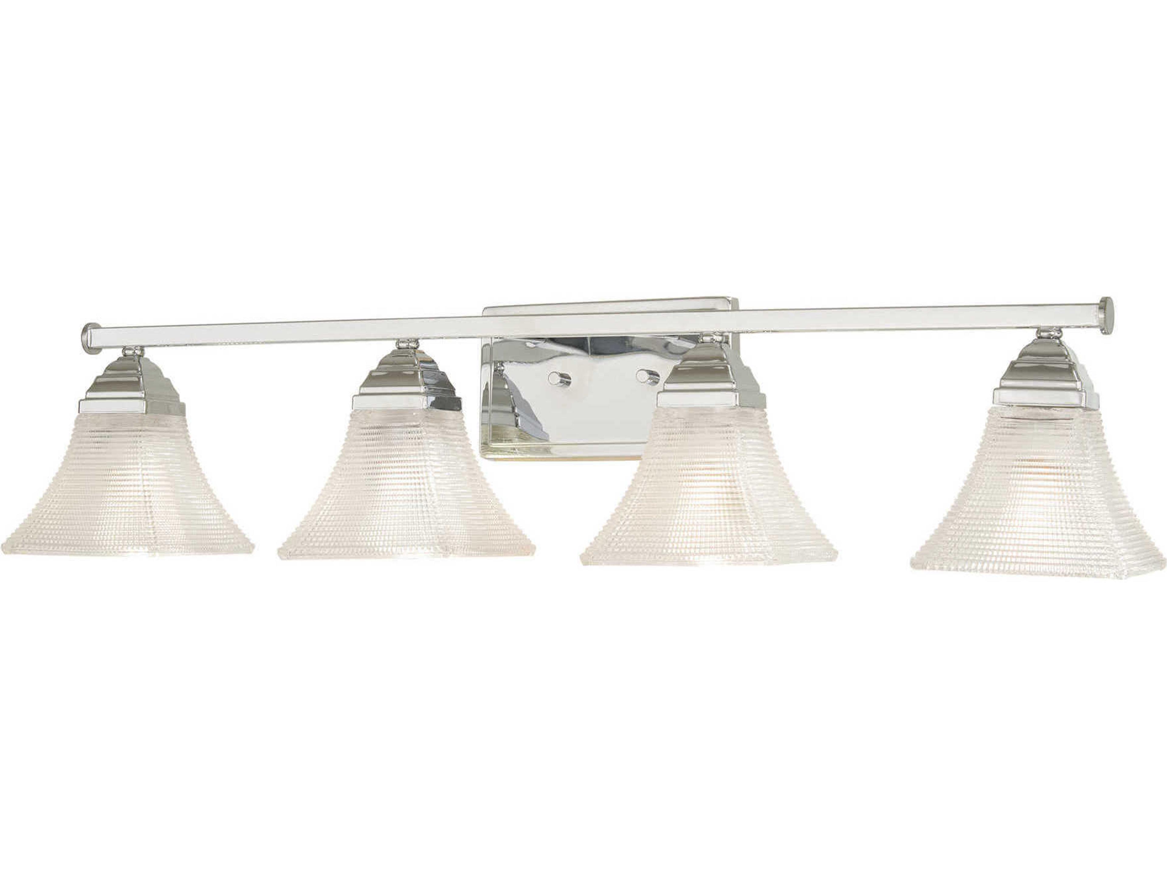 Conspire 4-Light Chrome Glass LED Vanity Light