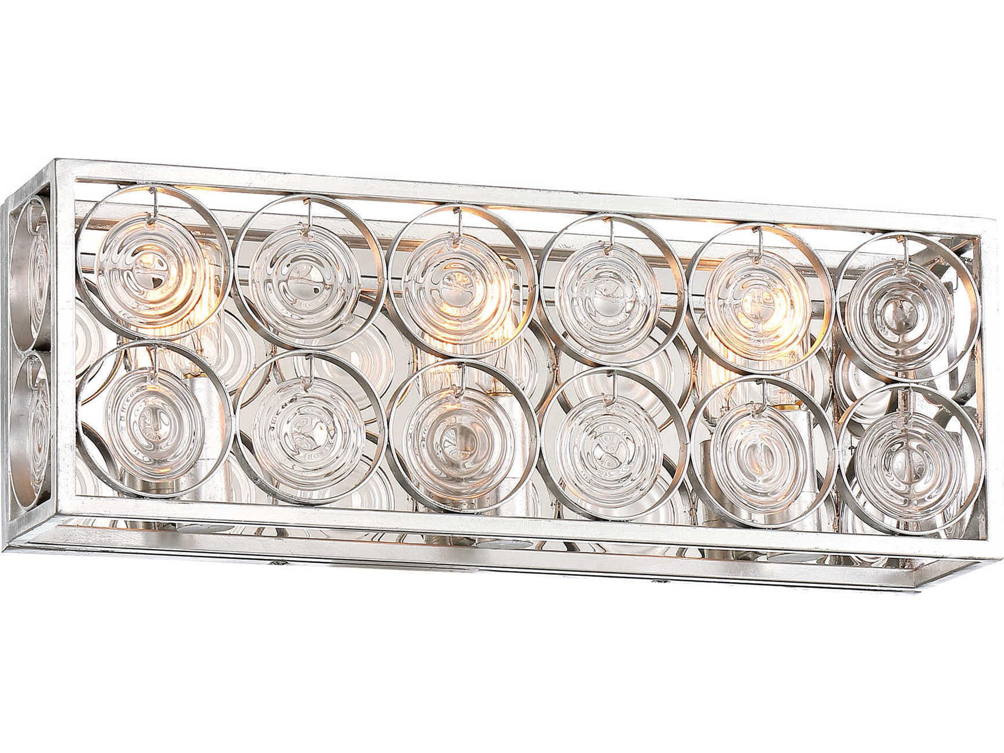 Culture Chic 2-Light Catalina Silver Glass Vanity Light