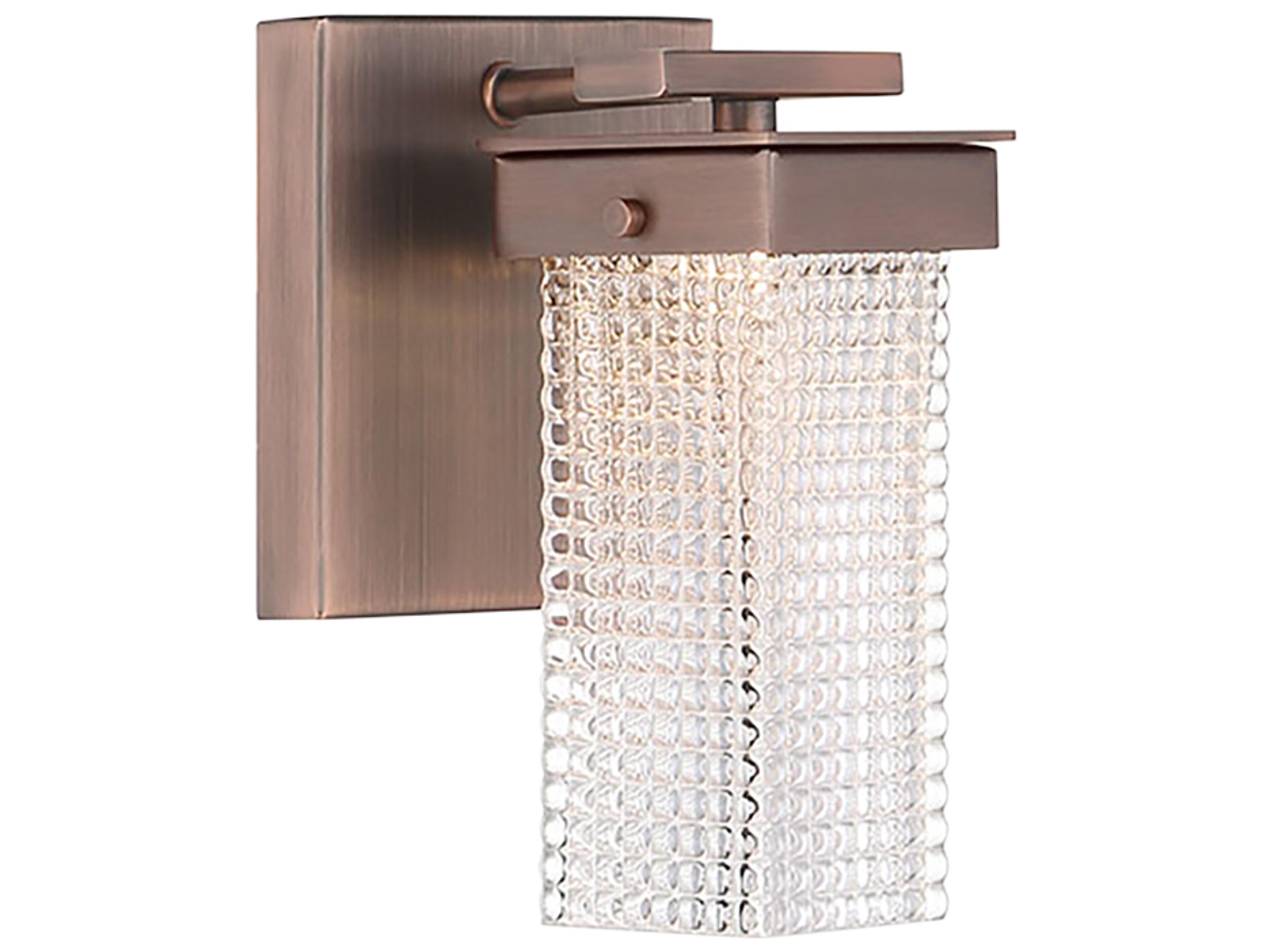 Dewberry Lane 1-Light Bronze Glass LED Wall Sconce