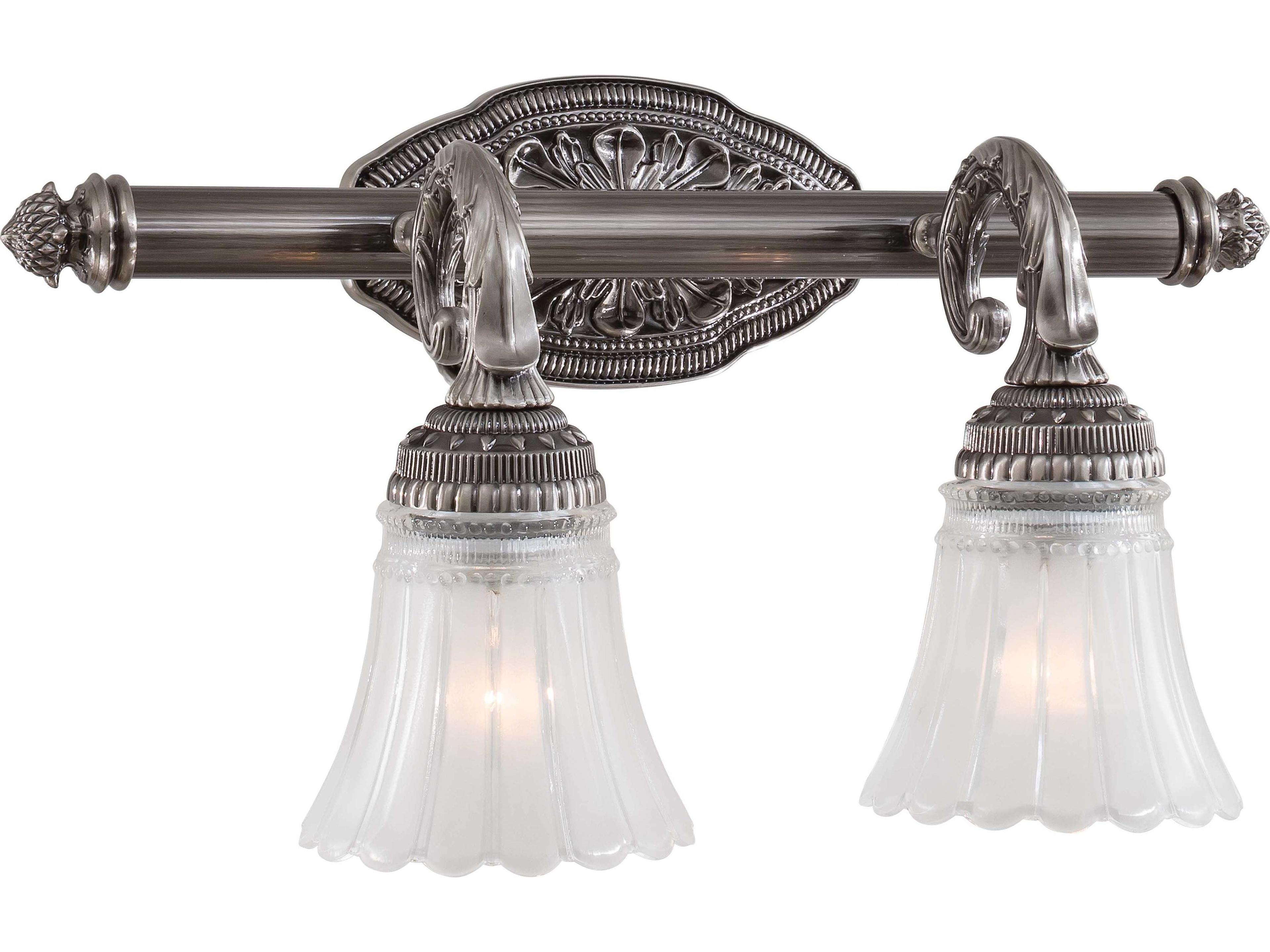 Europa Brushed Nickel Glass Vanity Light