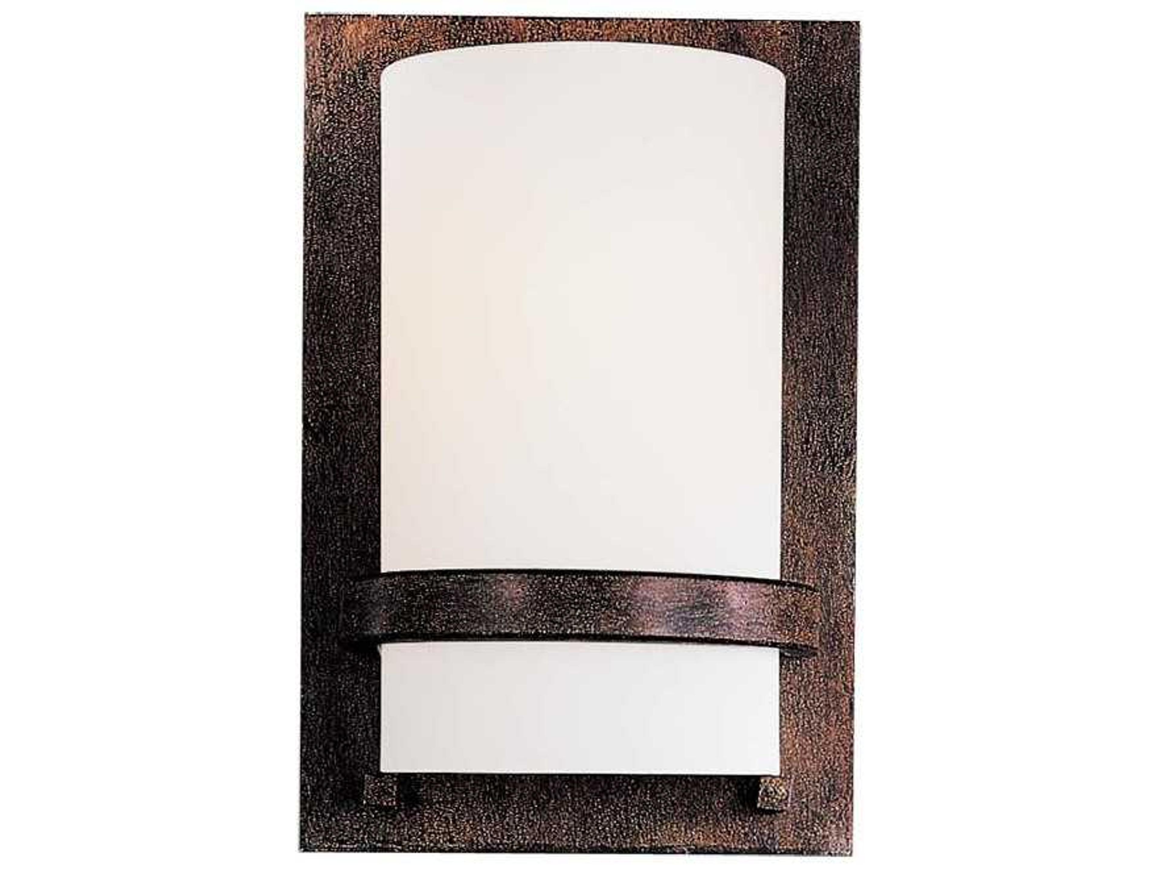 Fieldale Lodge Iron Oxide Black Glass Wall Sconce