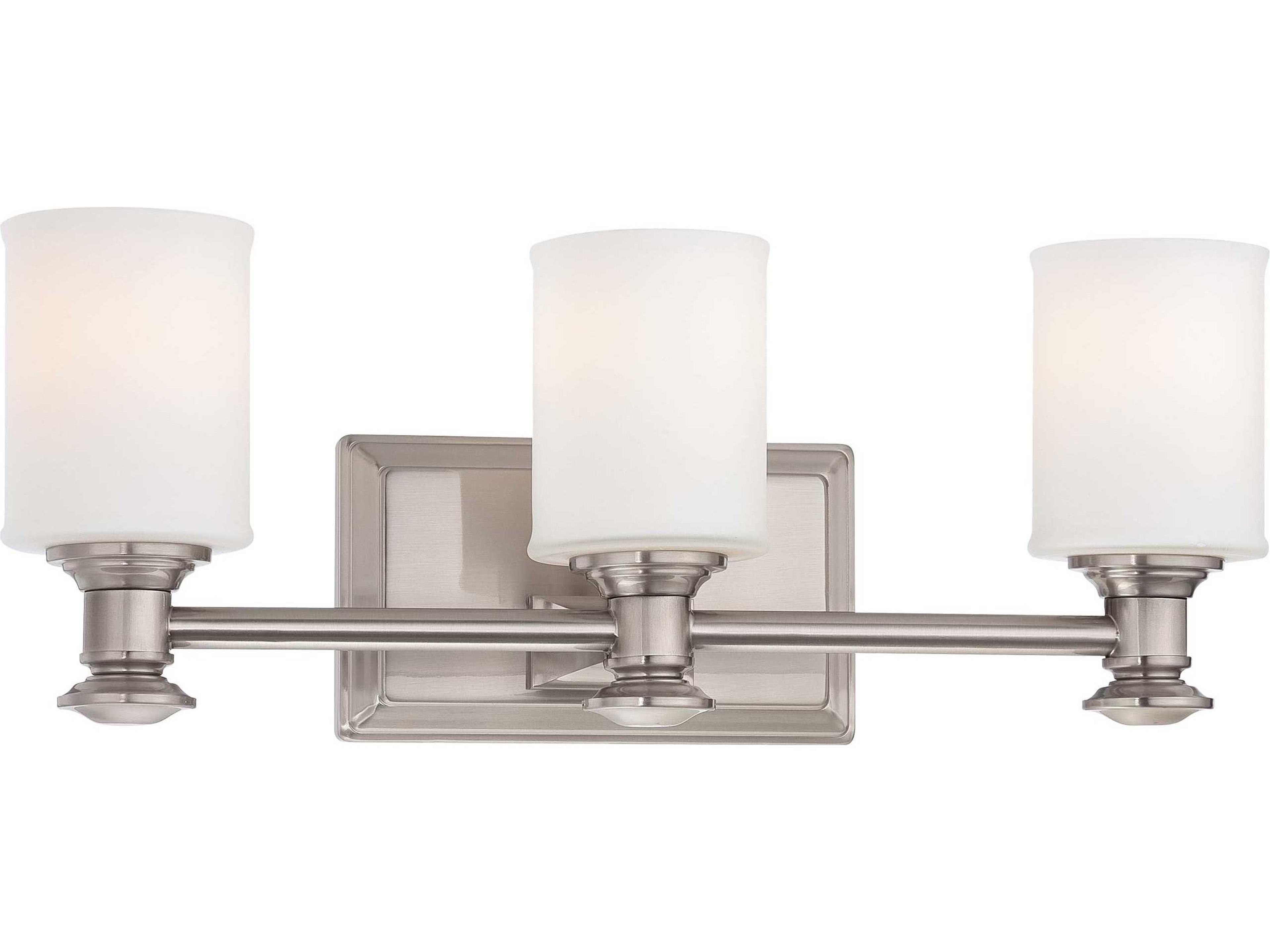 Harbour Point Brushed Nickel Glass LED Vanity Light