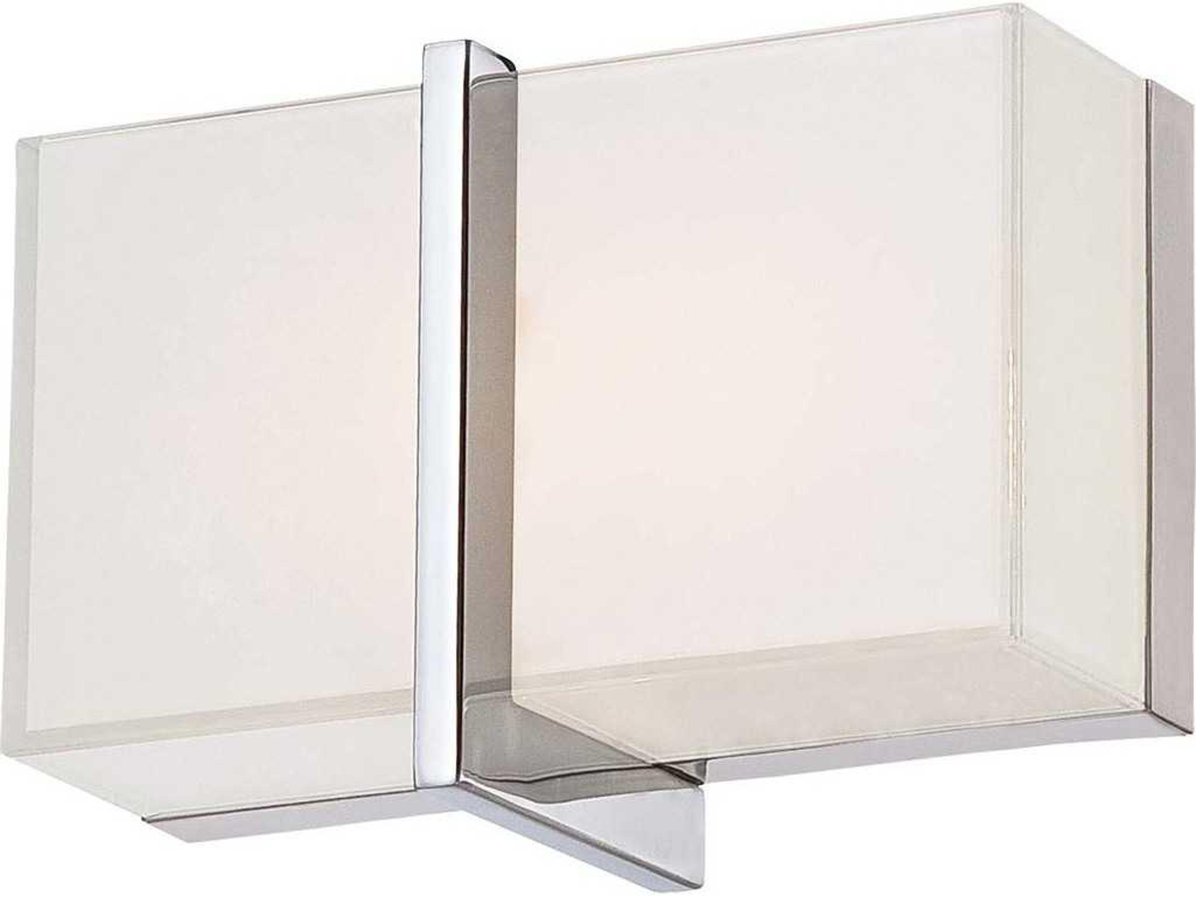 High Rise Chrome Glass LED Wall Sconce