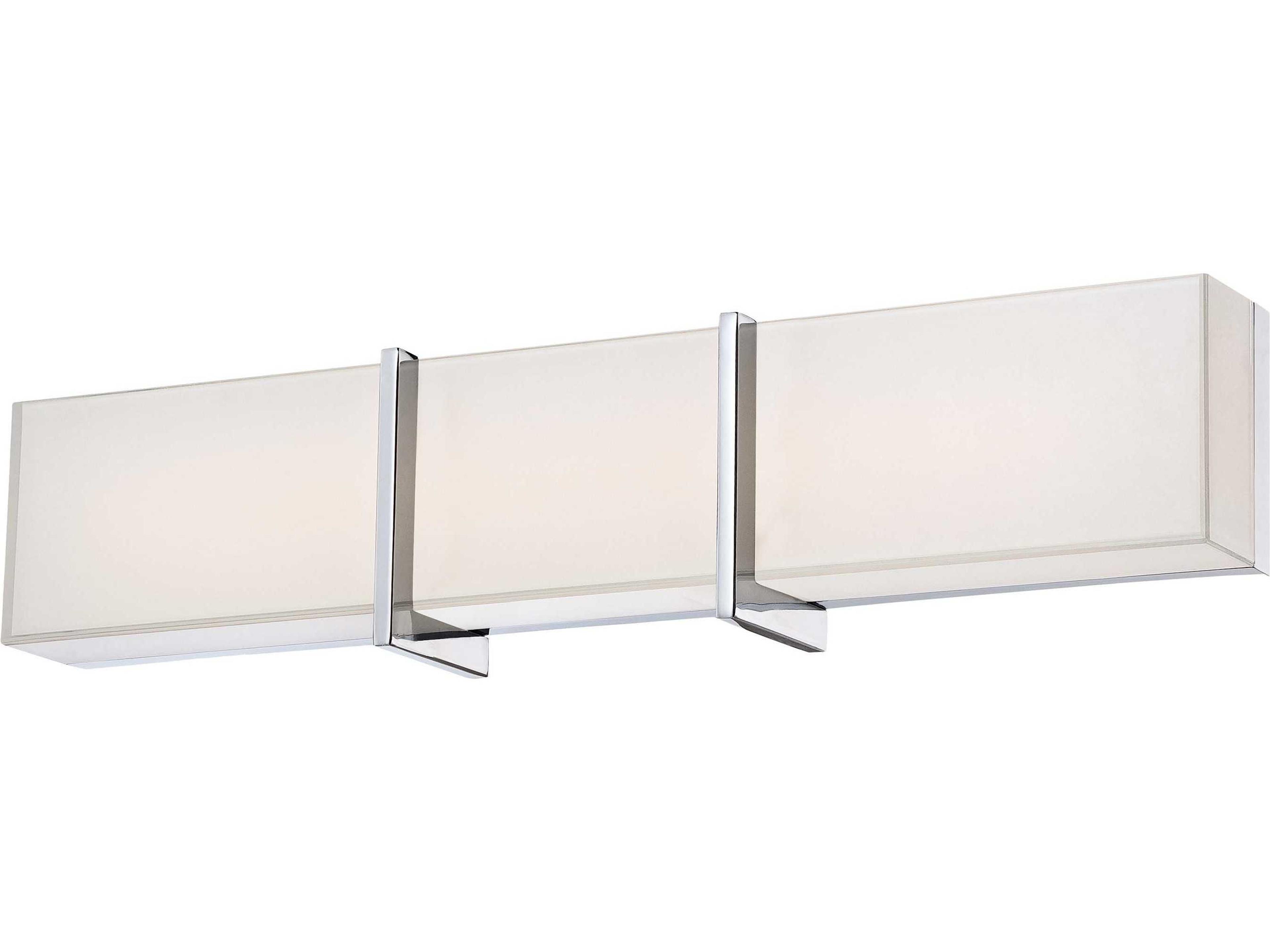 High Rise 1-Light Chrome Glass LED Vanity Light